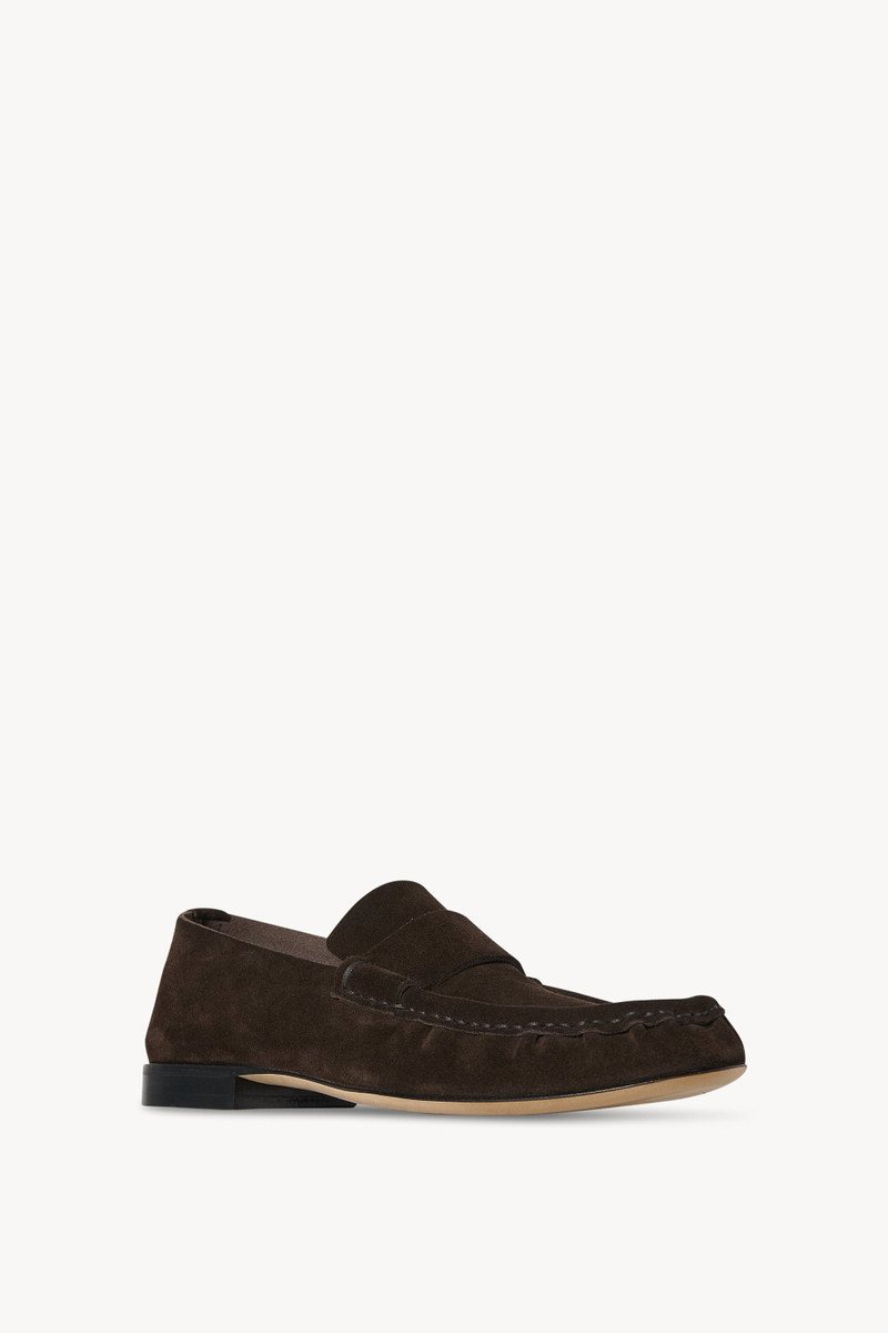 The Row Soft Moccasin in Suede outlook