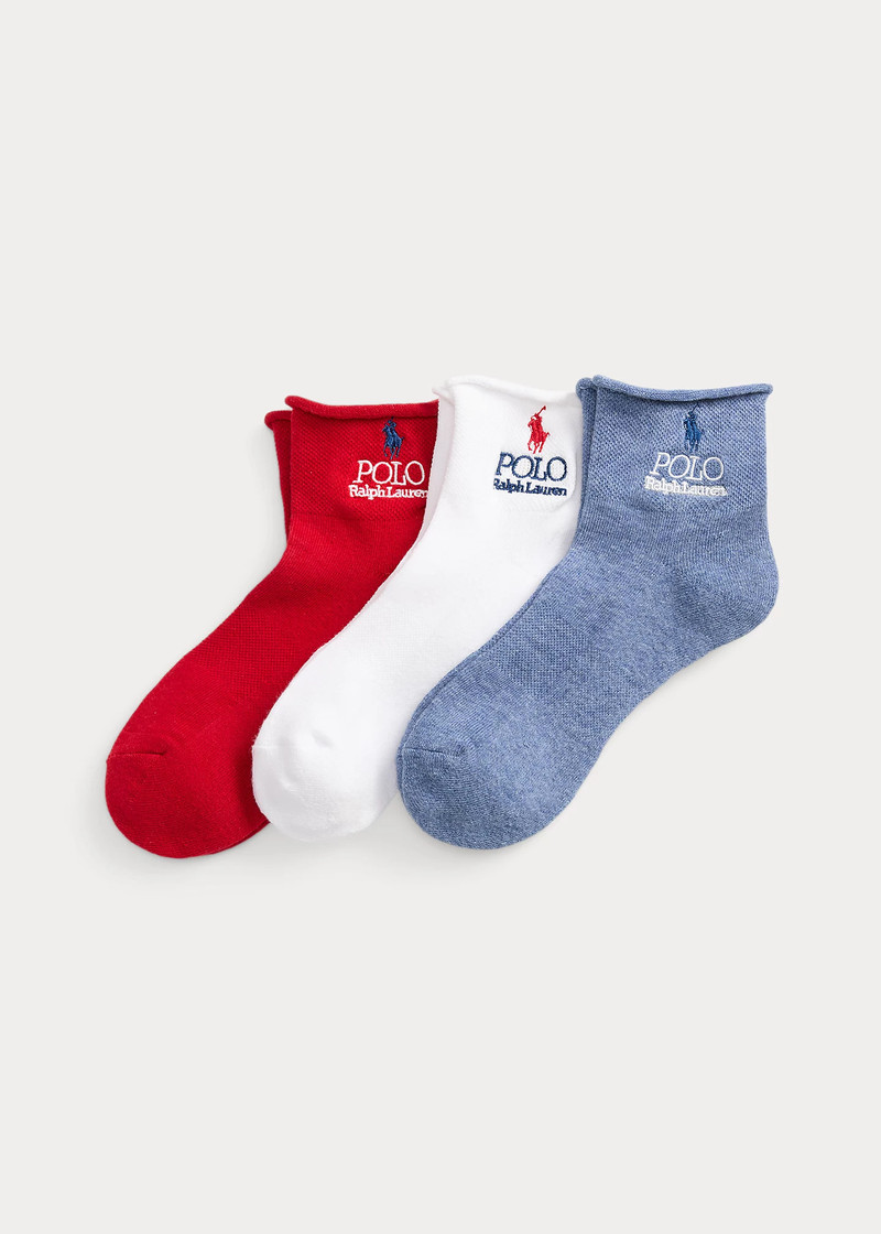 Logo Rolled Ankle Sock 3-Pack 1