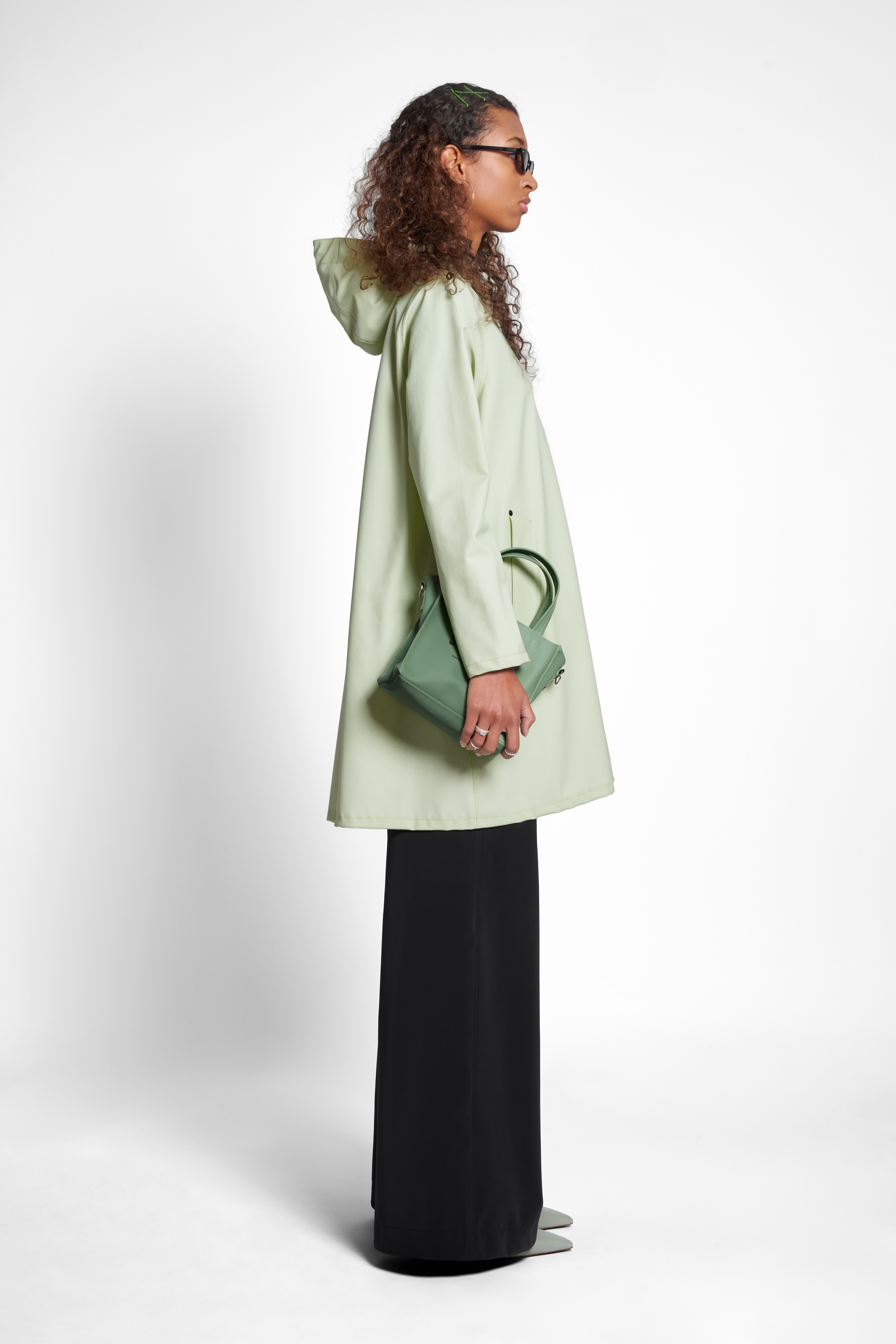 Mosebacke Lightweight Zip Raincoat Seafoam Green - 3