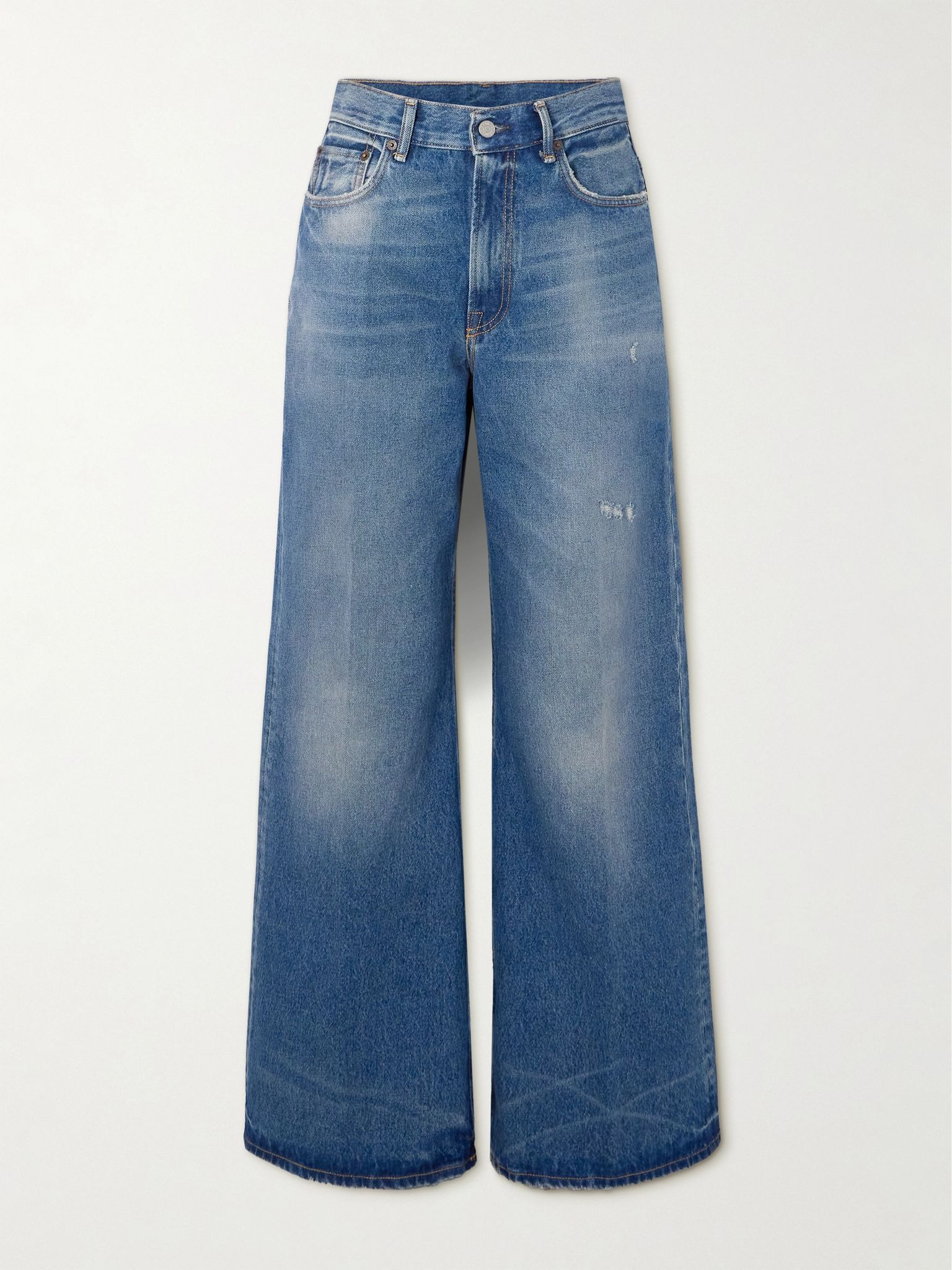 High-rise wide-leg organic jeans Blue - 1