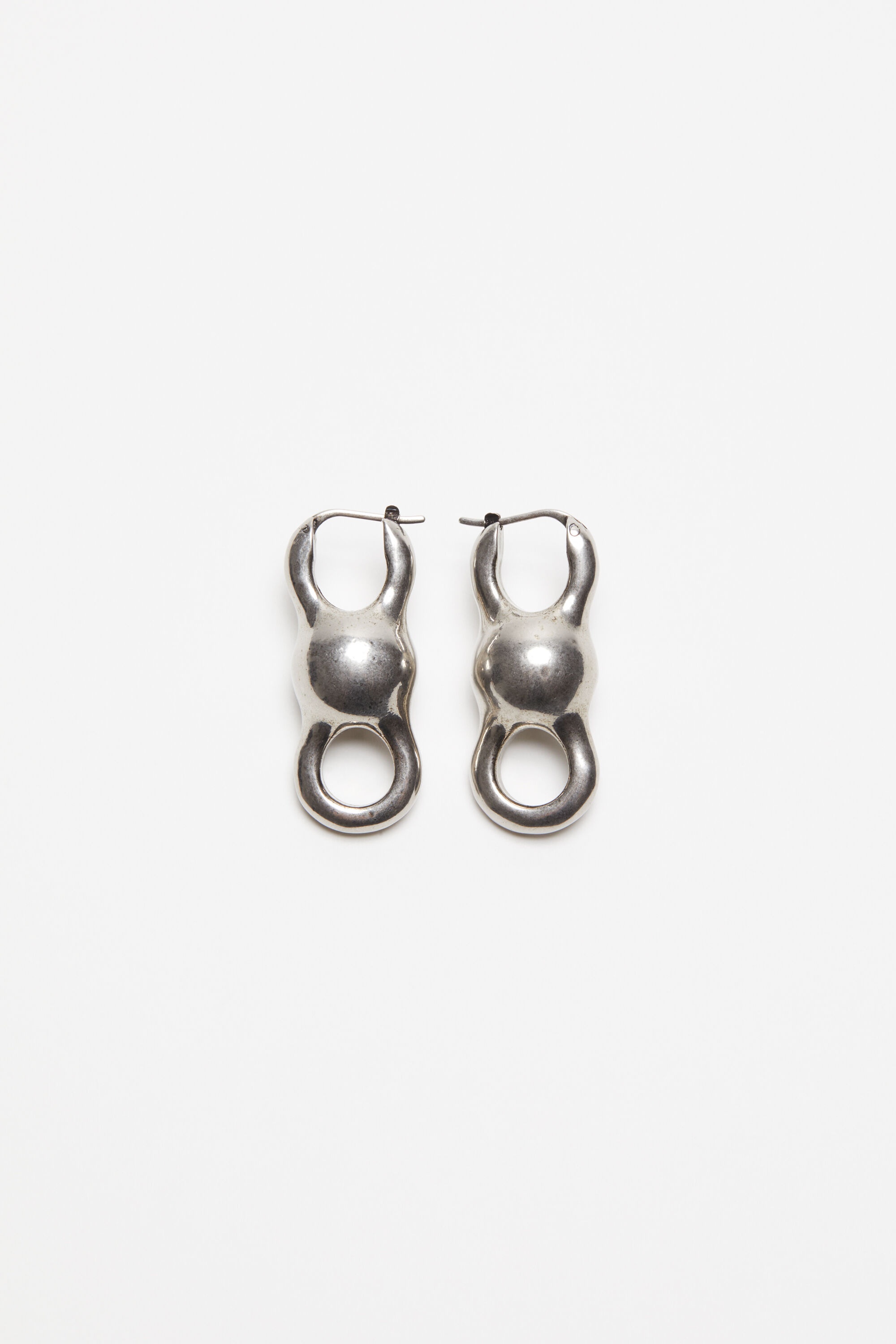 Chain earrings - Antique Silver - 1