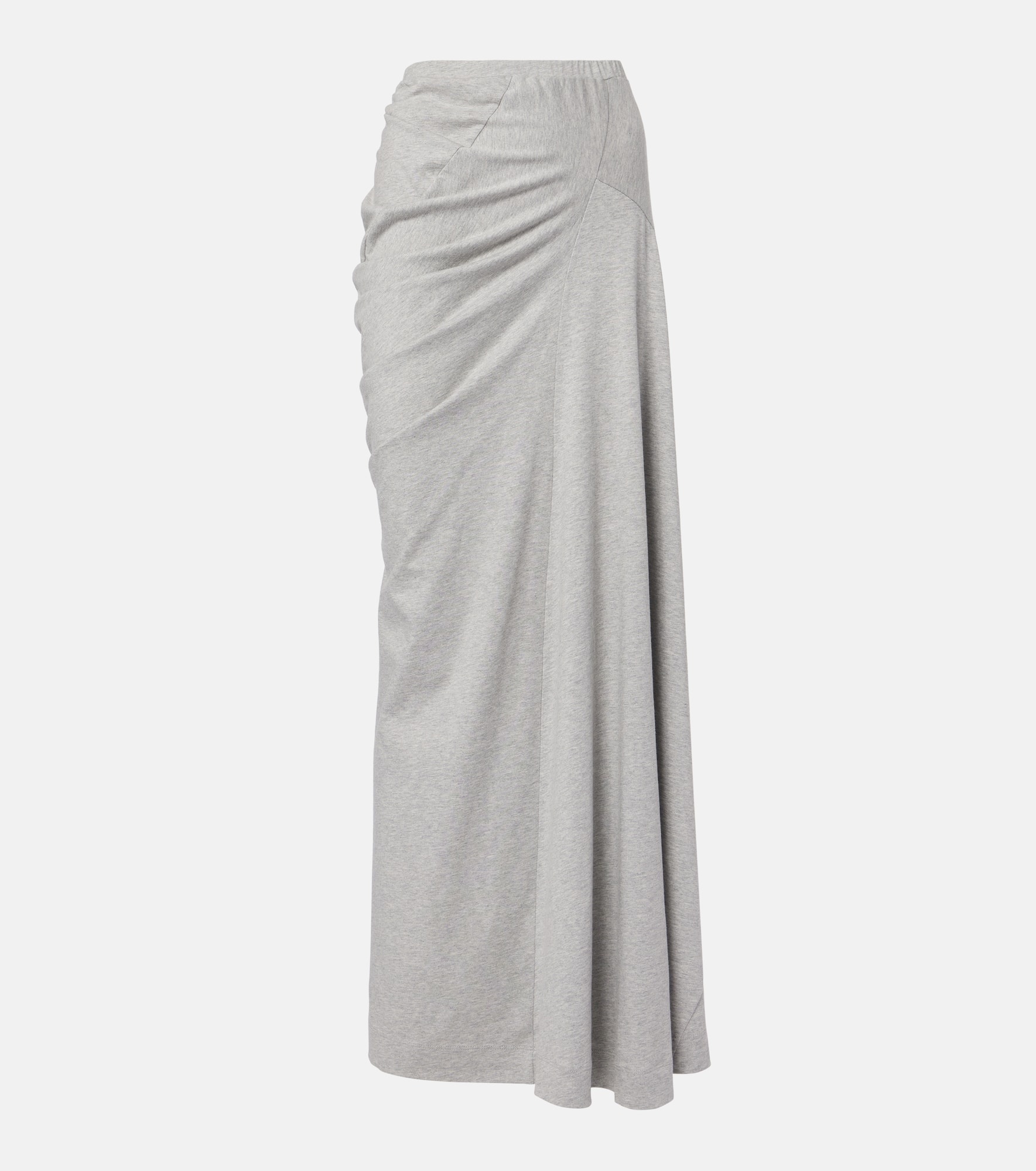 Draped cotton jersey maxi skirt - 1