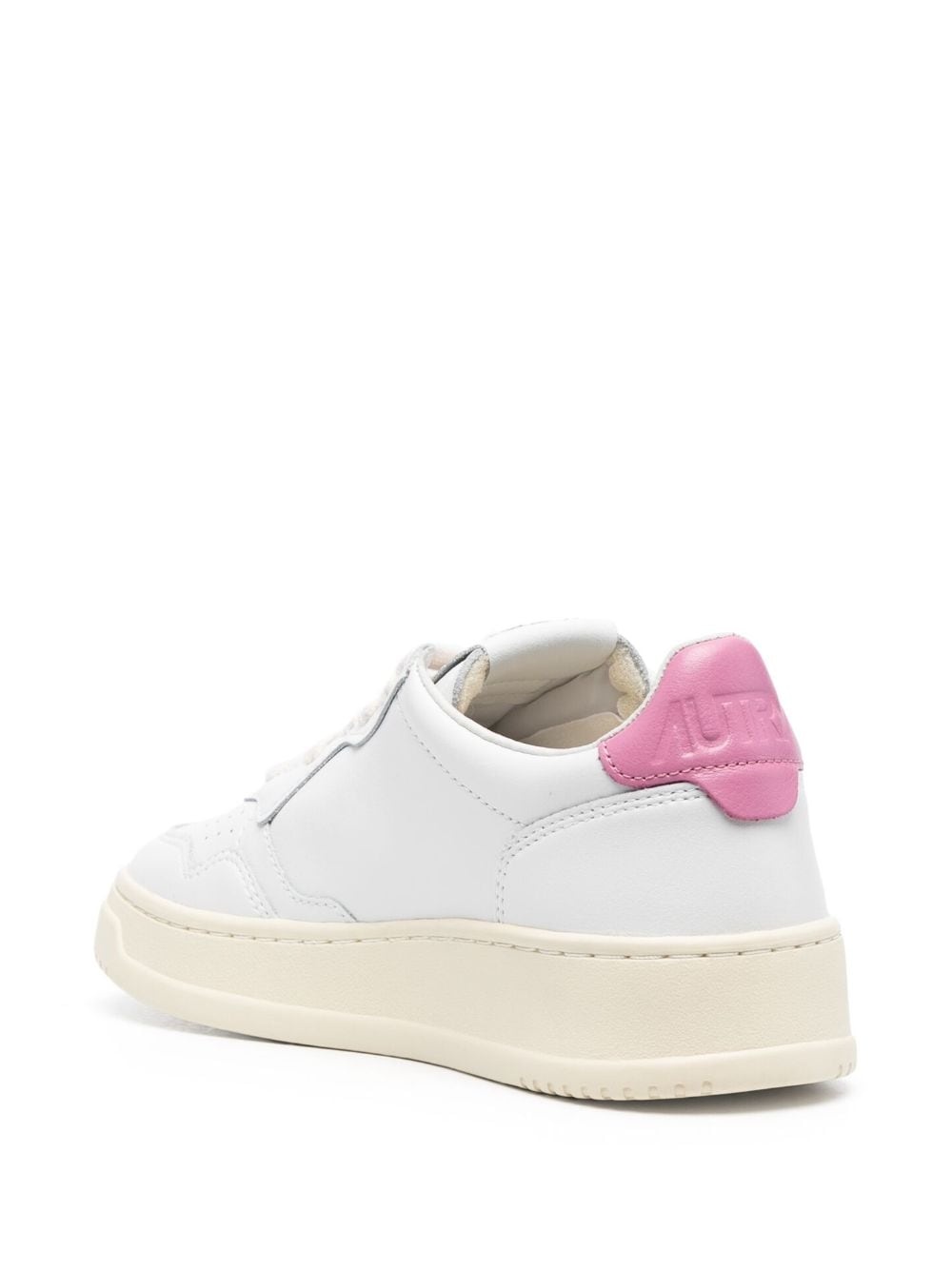 Action lace-up leather sneakers - 3