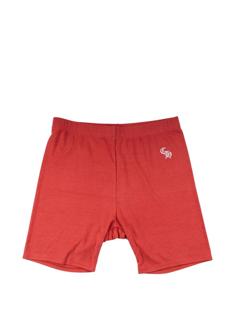 ribbed logo-embroidered biker shorts - 1