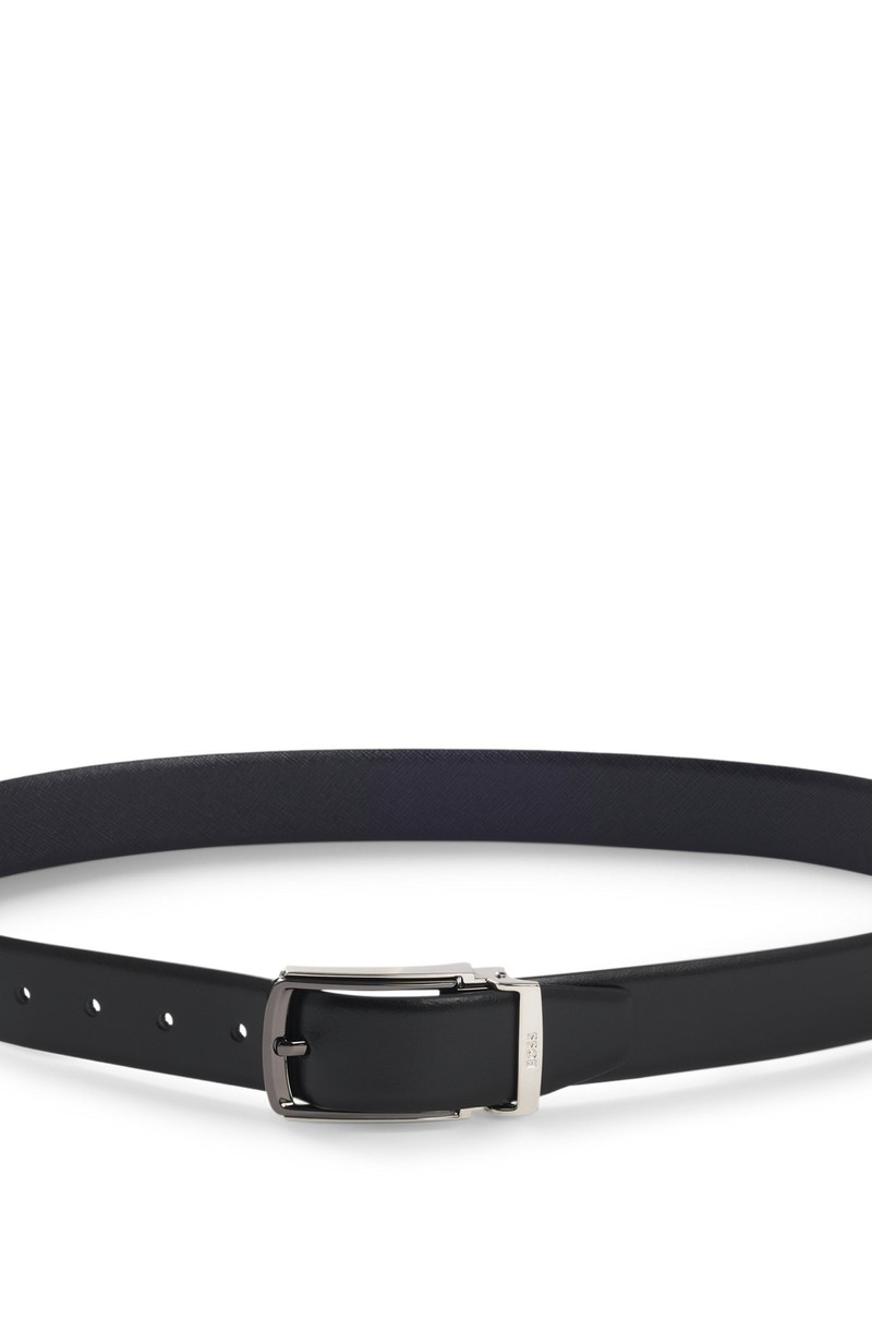 REVERSIBLE LEATHER BELT WITH SMOOTH AND TEXTURED FINISHES 4