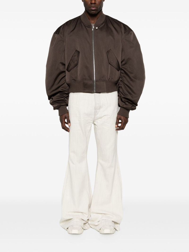 Rick Owens ruched flight bomber jacket outlook