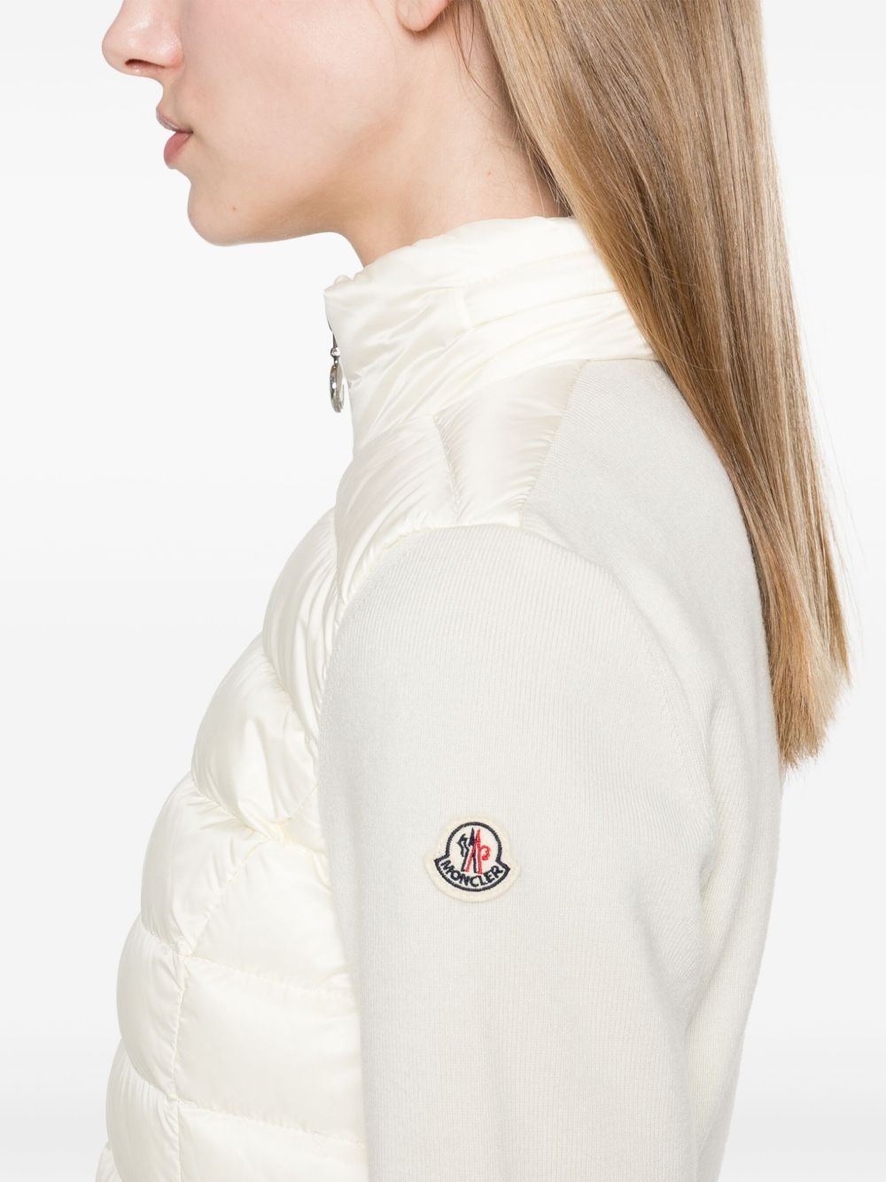 logo-patch padded jacket - 5