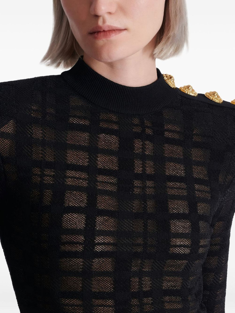 button plaid-pattern Bodysuit 5
