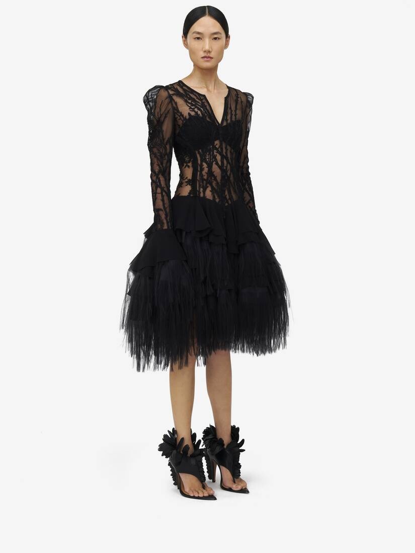 Hawthorn Embroidery Mini Dress - 3