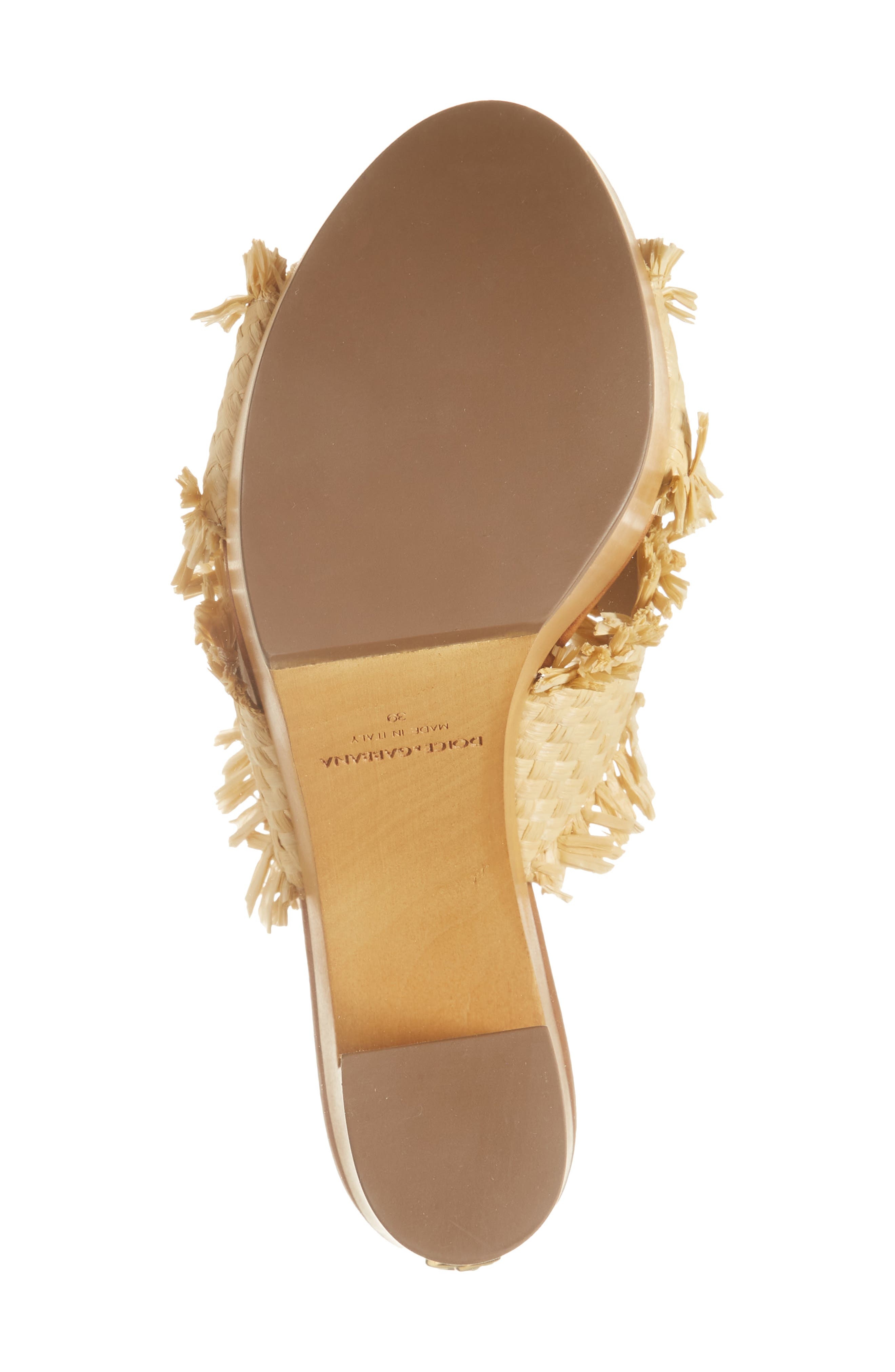 Dolce&Gabbana Raffia Platform Sandal in 8W058 Legno/Sabbia at Nordstrom - 6