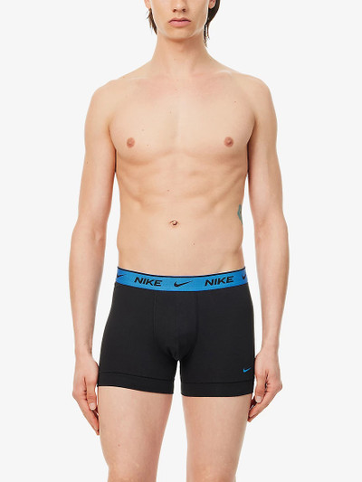 Nike Logo-waistband pack of three stretch-cotton trunks outlook