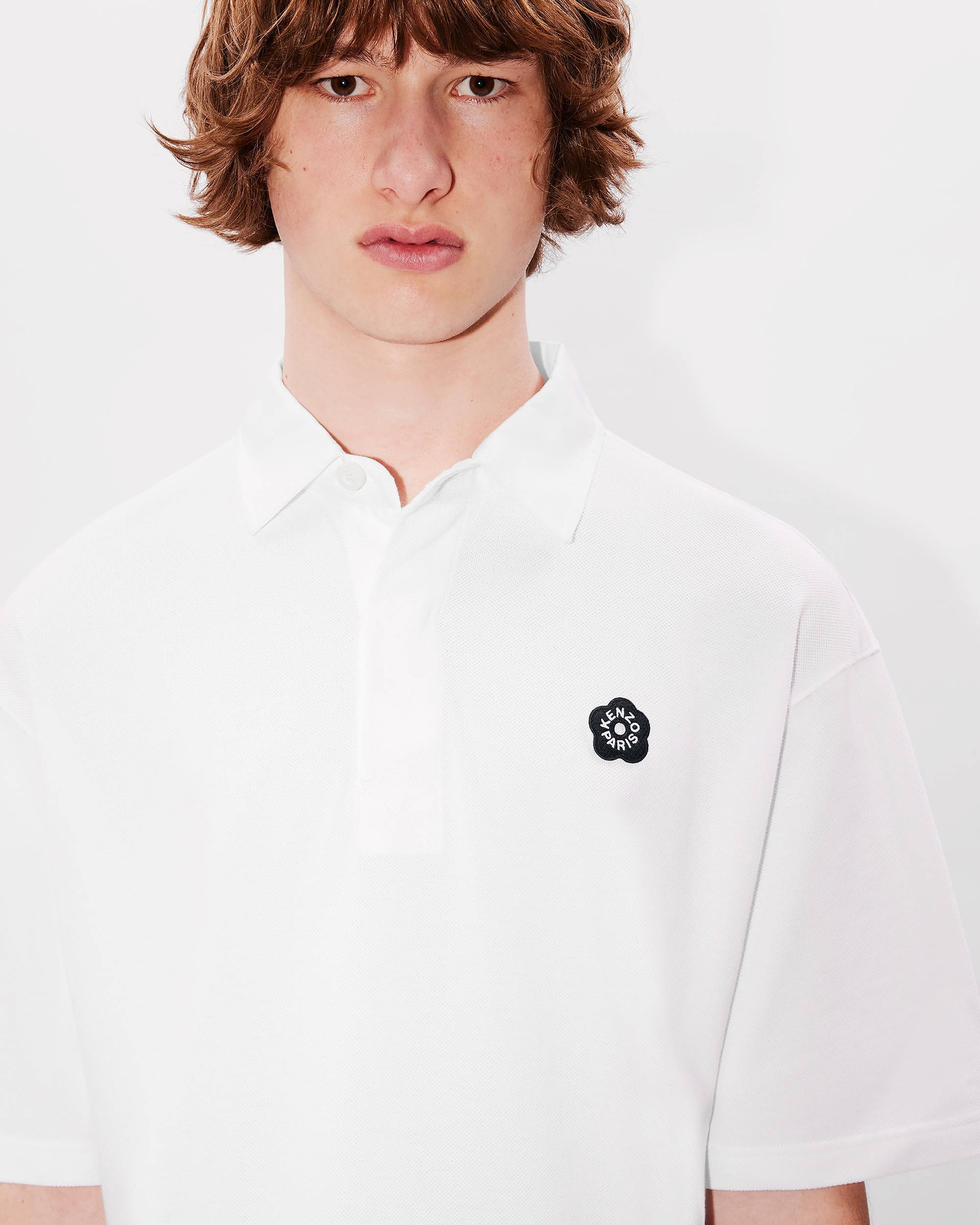 'Boke Flower 2.0' embroidered polo in organic cotton - 6