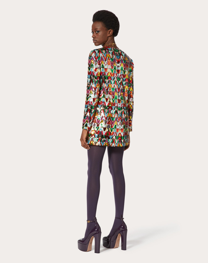 EMBROIDERED CHIFFON DRESS 4