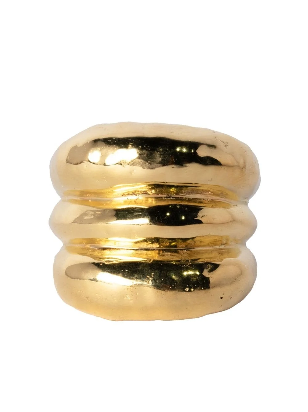 Stack grooved sterling-silver ring - 1