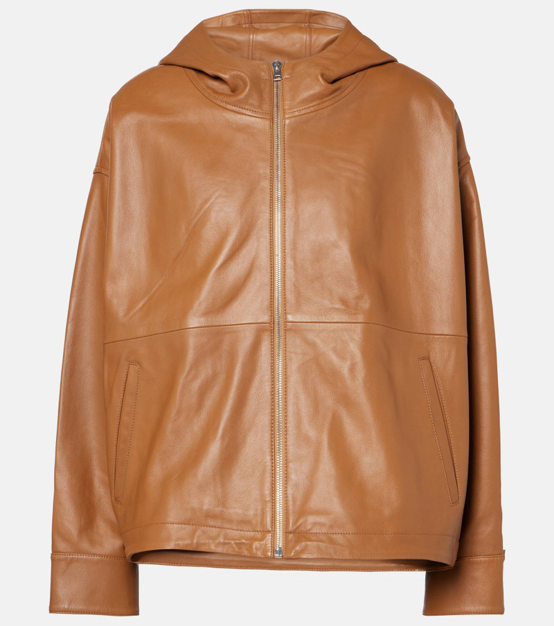 Hooded leather jacket 1