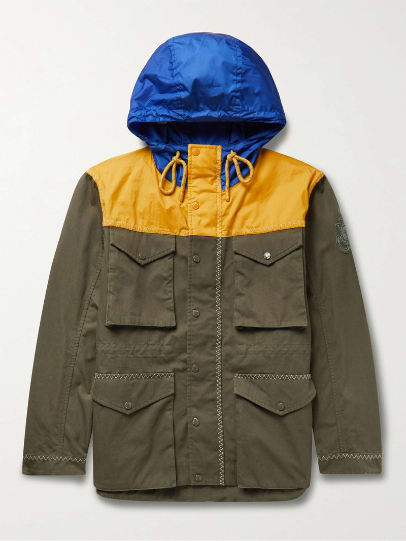 1 Moncler JW Anderson Leyton Cotton-Canvas and Nylon Hooded Jacket - 1
