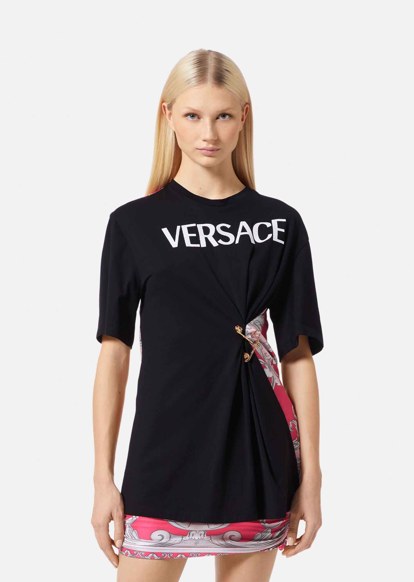 Silver Baroque Safety Pin T-shirt - 3