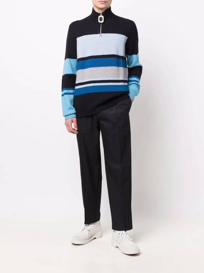 Jil Sander elasticated-waist straight-leg trousers outlook