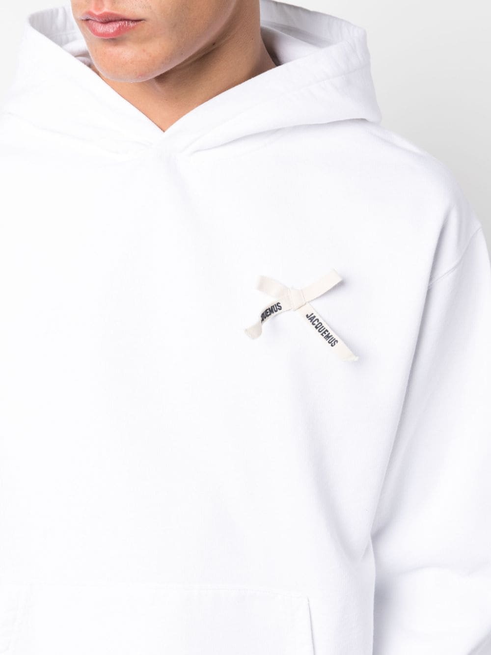 Noeud bow-embellished cotton hoodie - 5