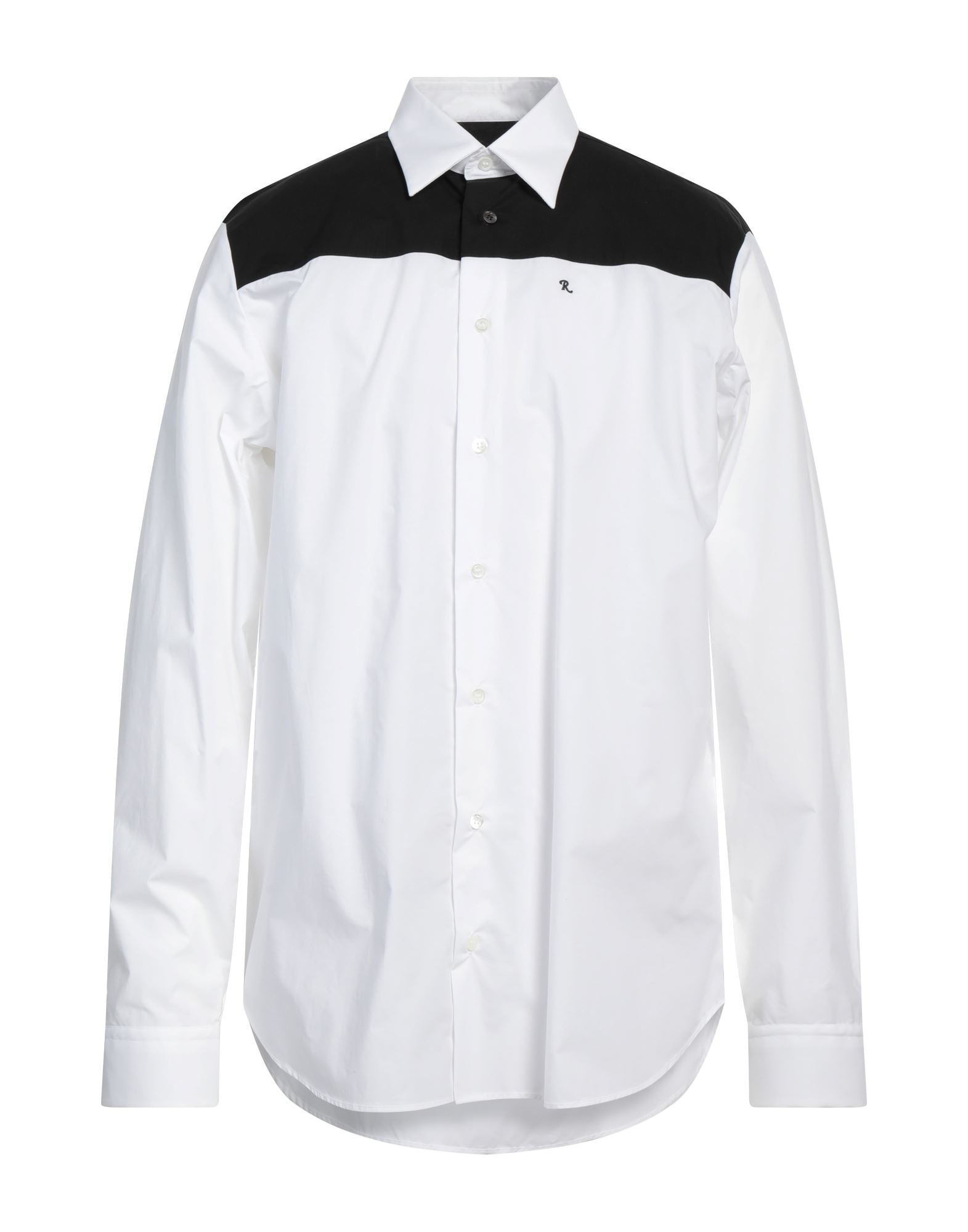 White Men's Patterned Shirt - 1