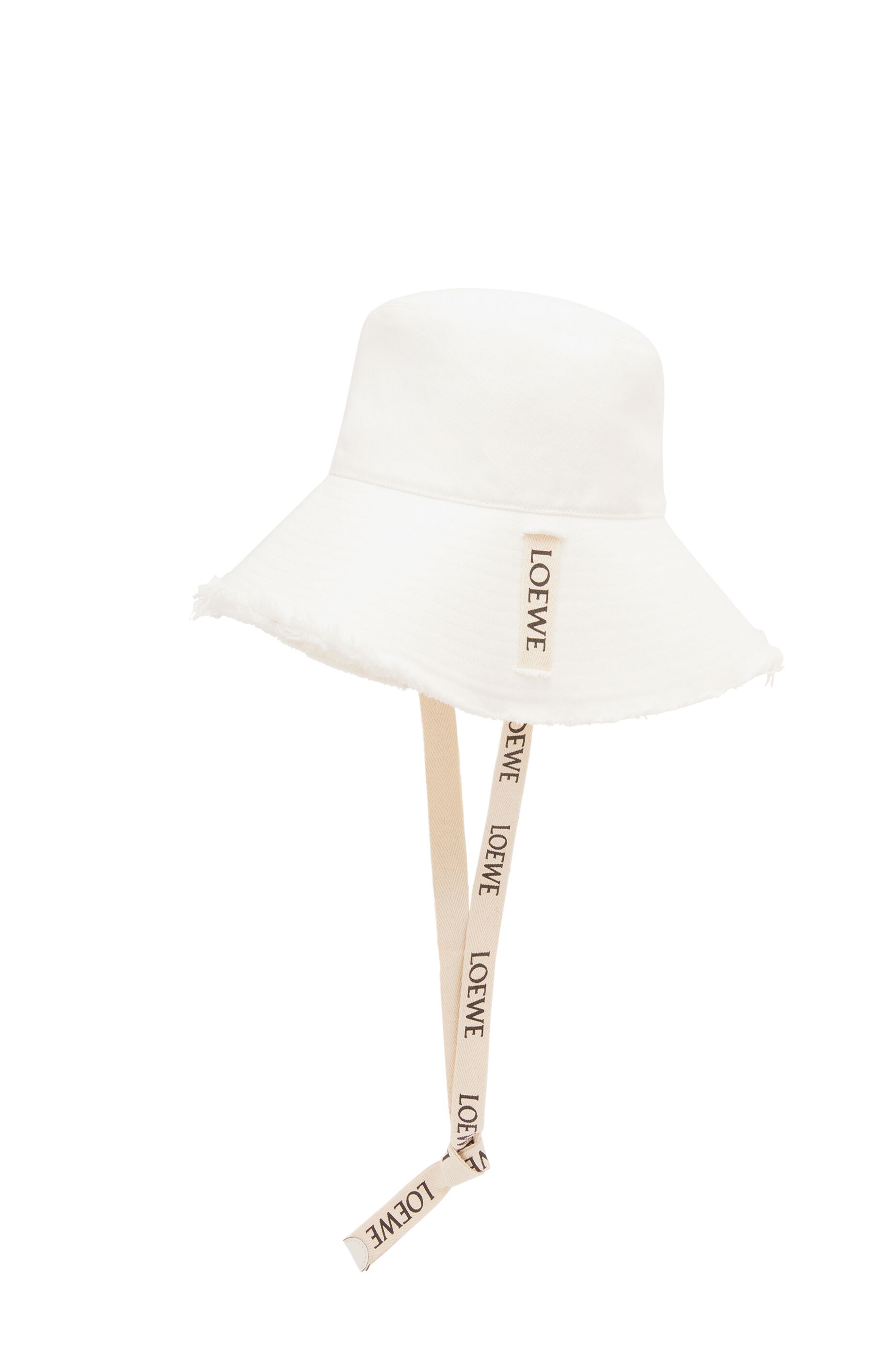 Frayed fisherman hat in denim and calfskin - 4