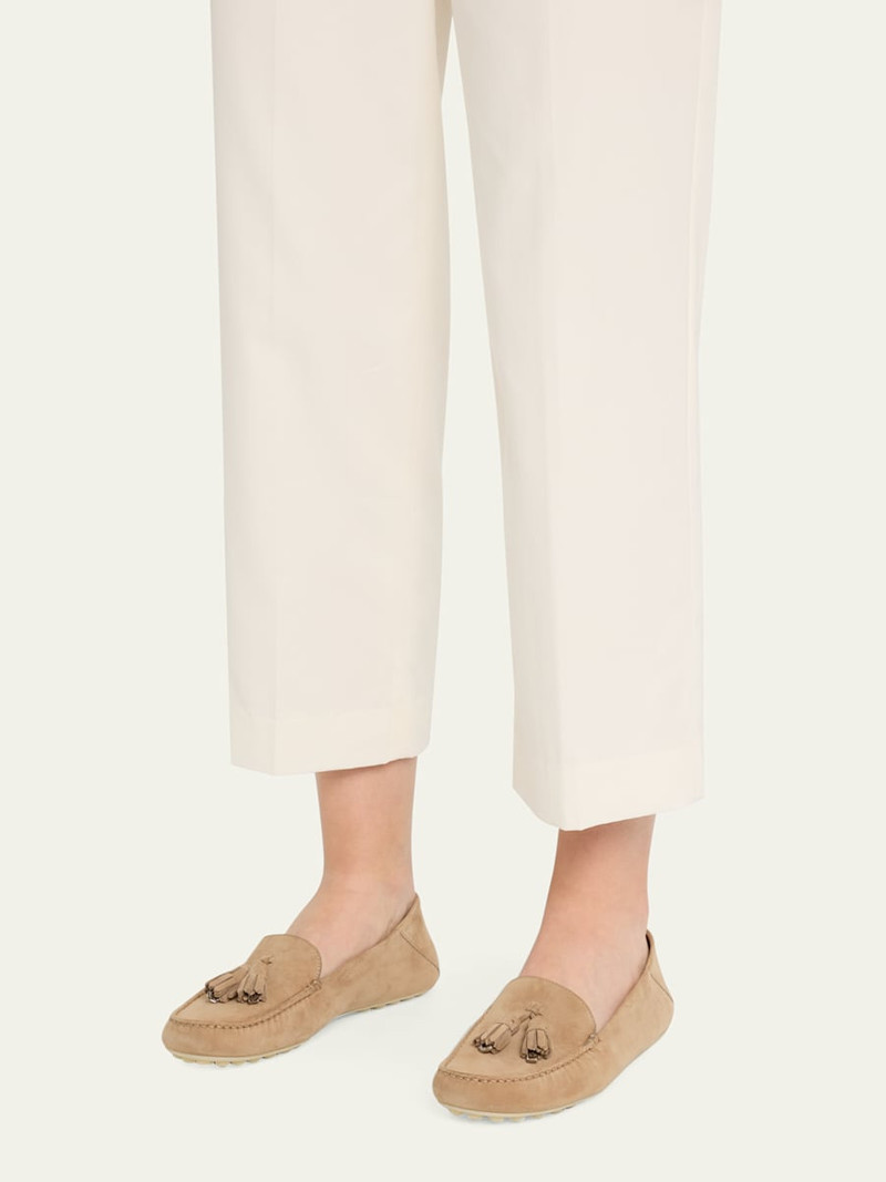 Loro Piana Suede Tassel Moccasin Loafers outlook