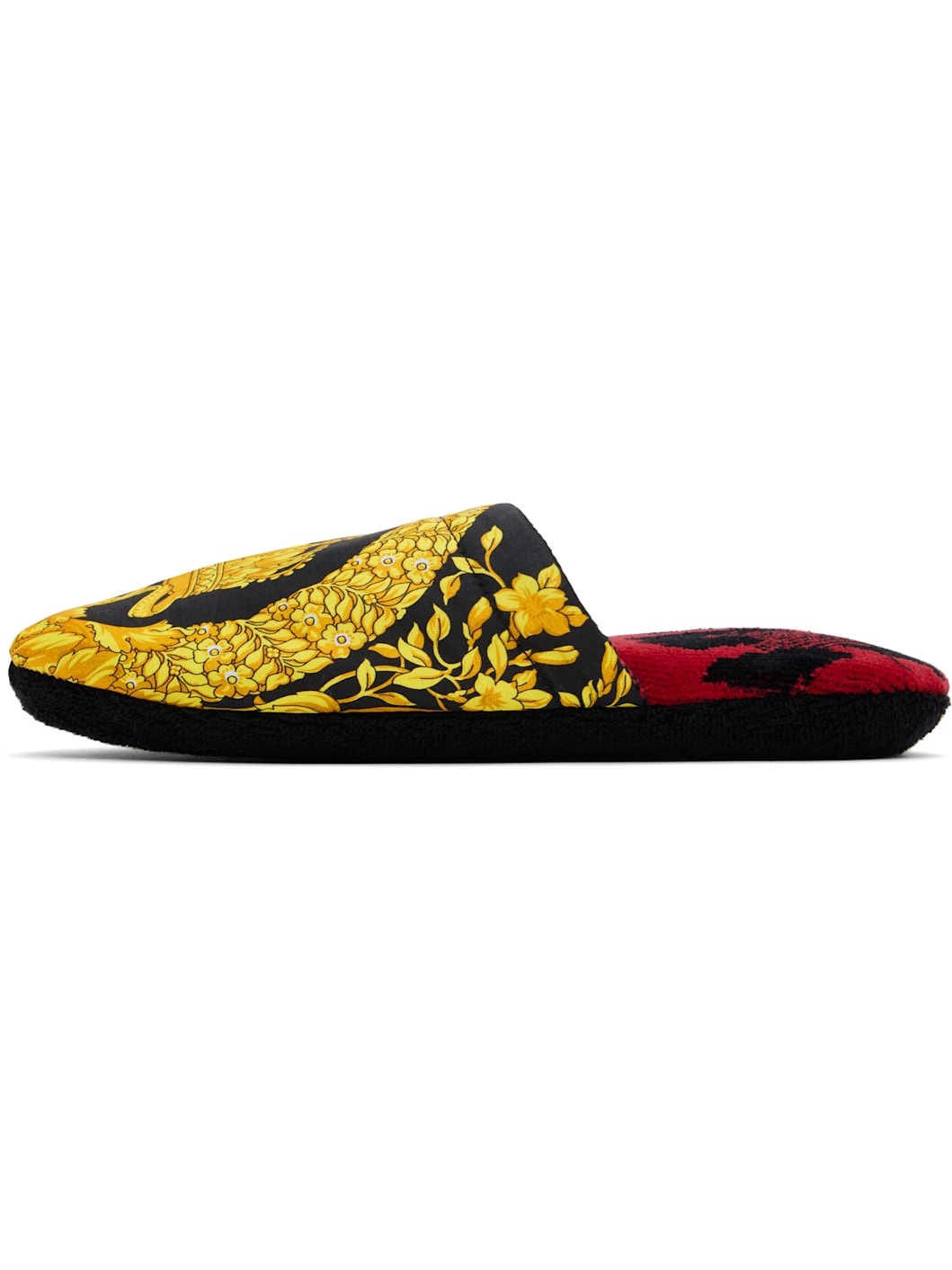 Black & Yellow 'I Heart Baroque' Slippers - 3