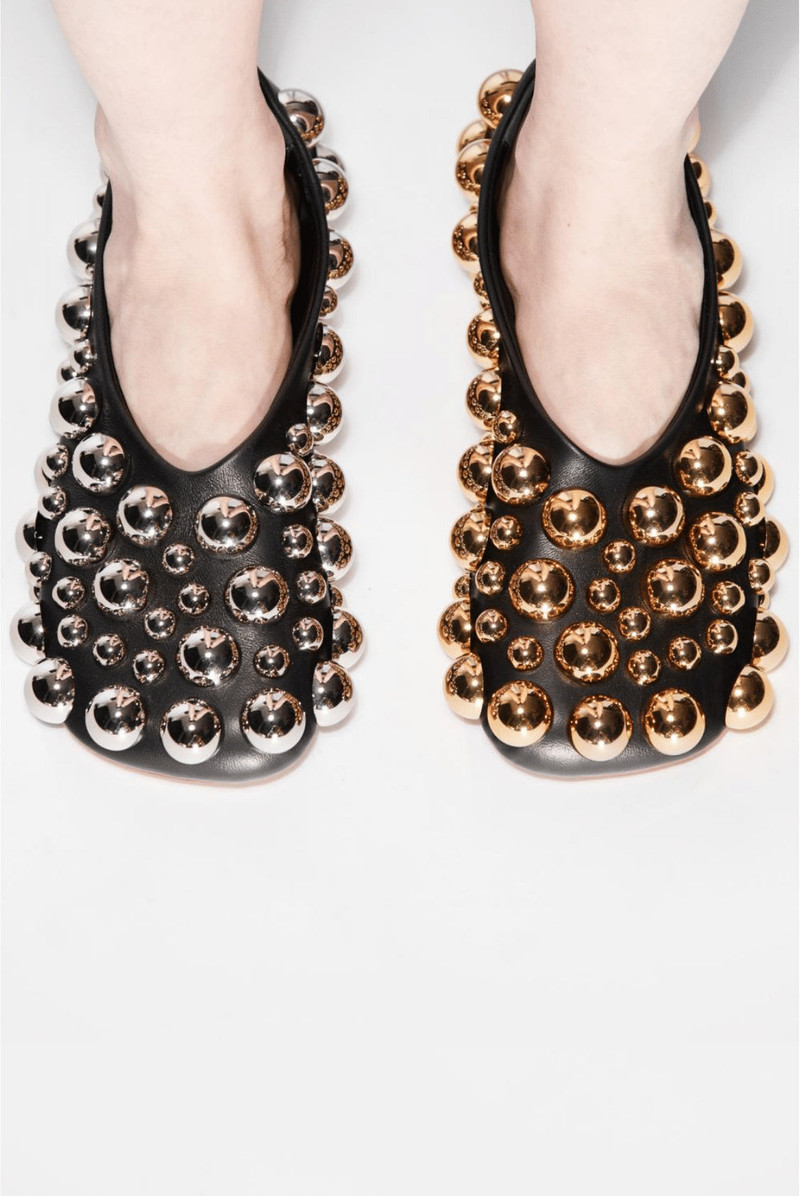 DORA EVENING EMBELLISHED FLAT BLACK SILVER GOLD 7