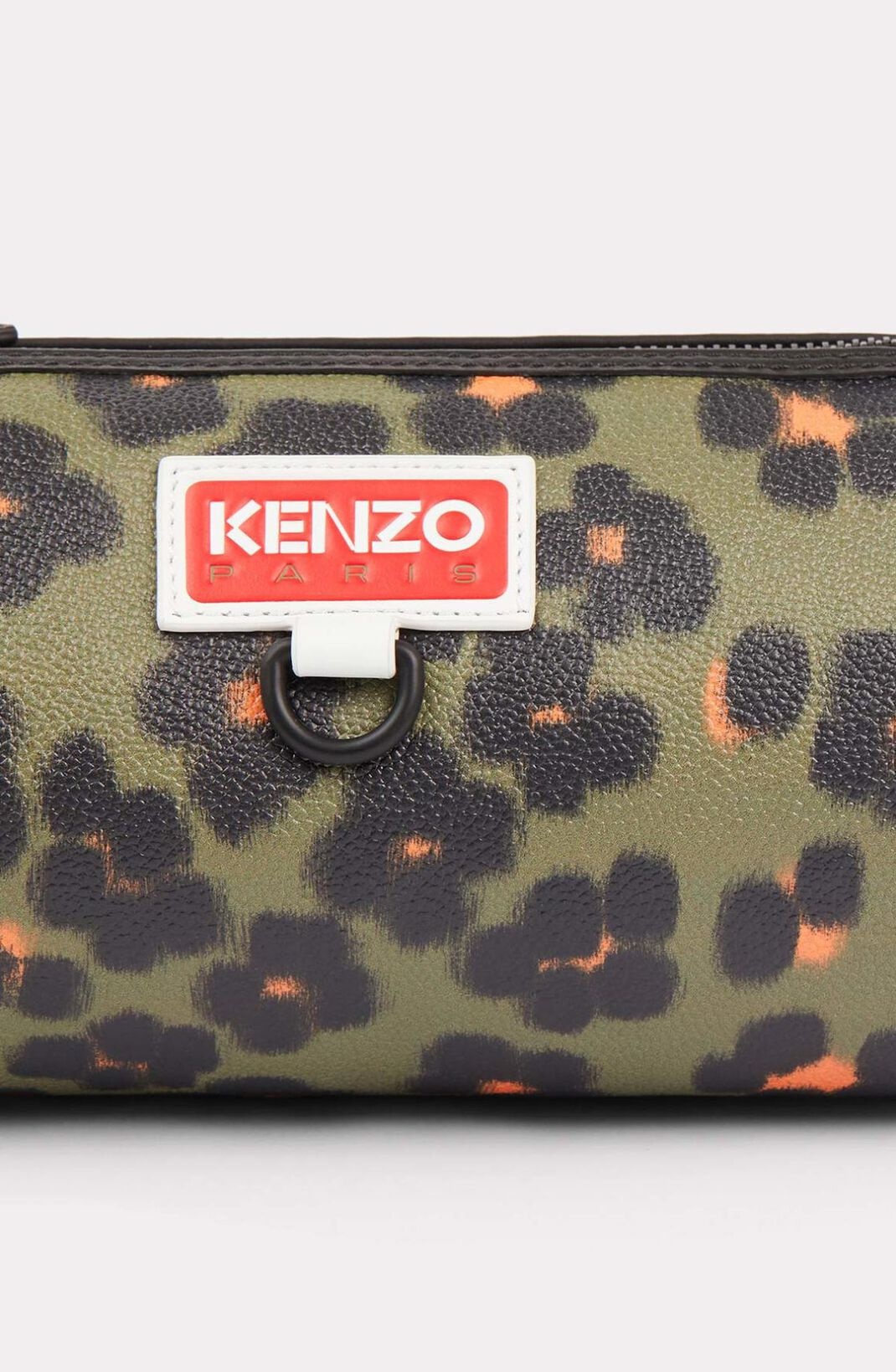 KENZO DISCOVER 'Hana Leopard' shoulder tube bag | REVERSIBLE