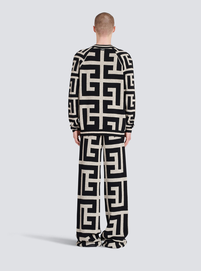 Wool sweater with maxi Balmain monogram 4