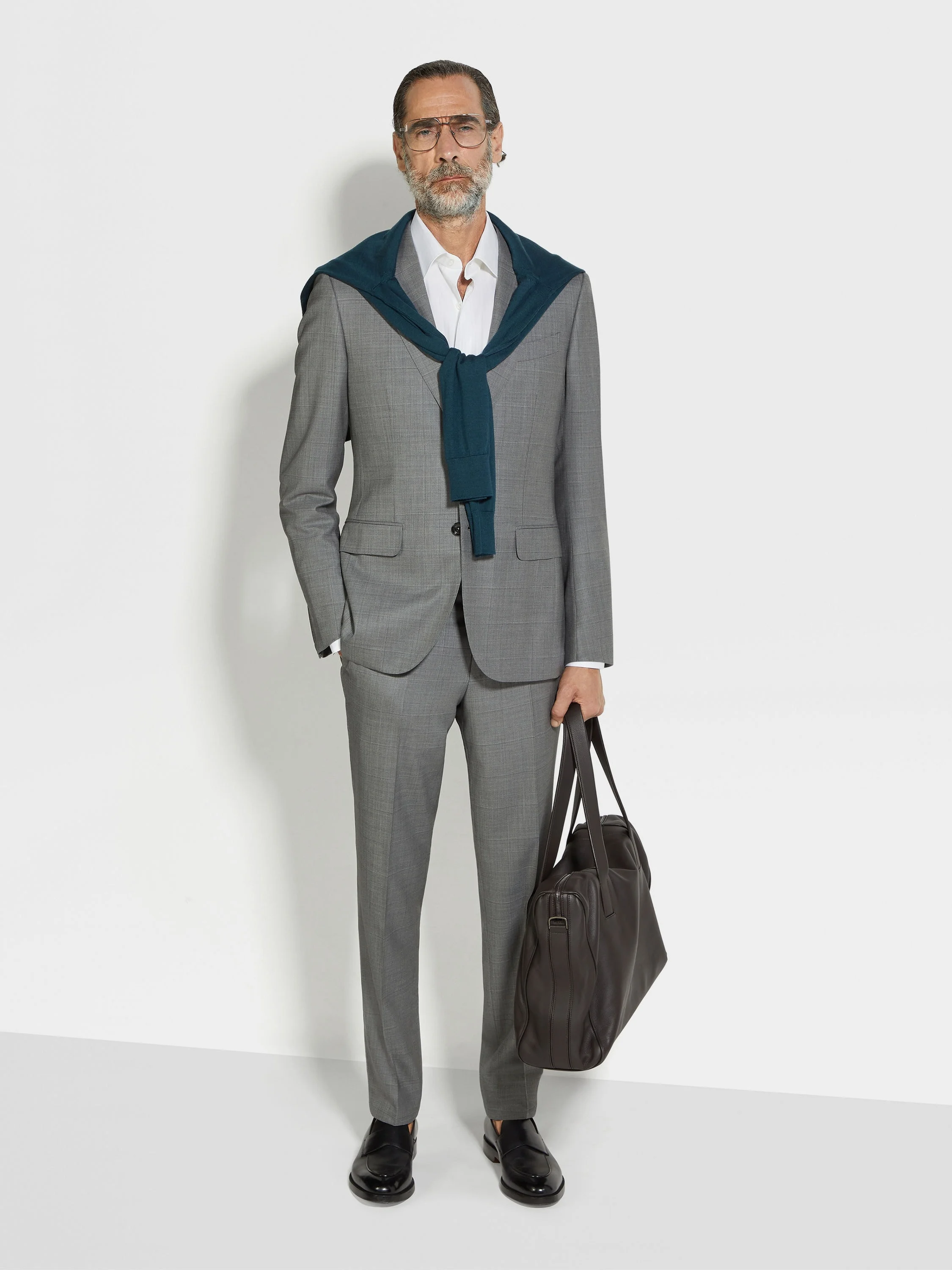 GREY CENTOVENTIMILA WOOL SUIT - 1