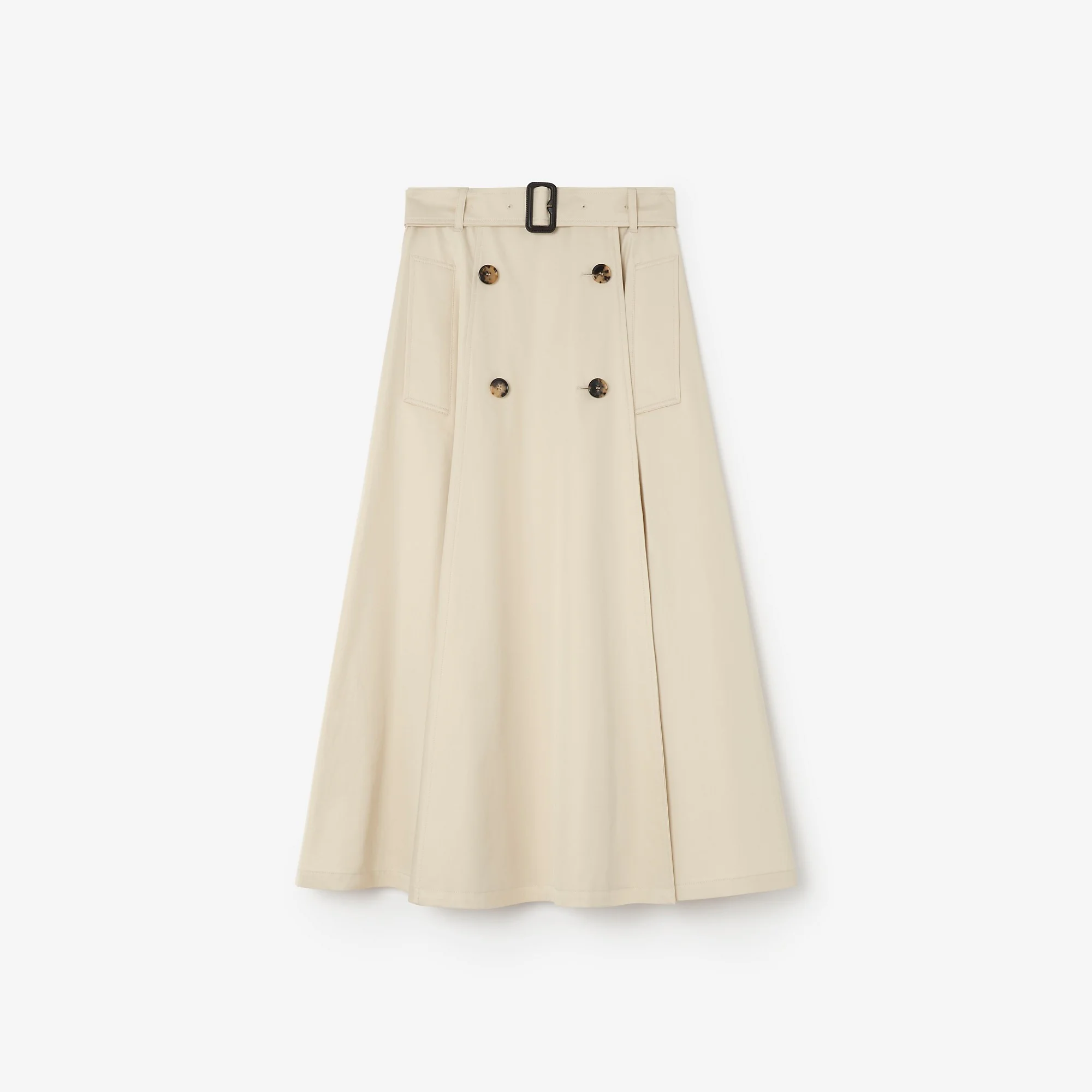 Gabardine Trench Midi Skirt - 1