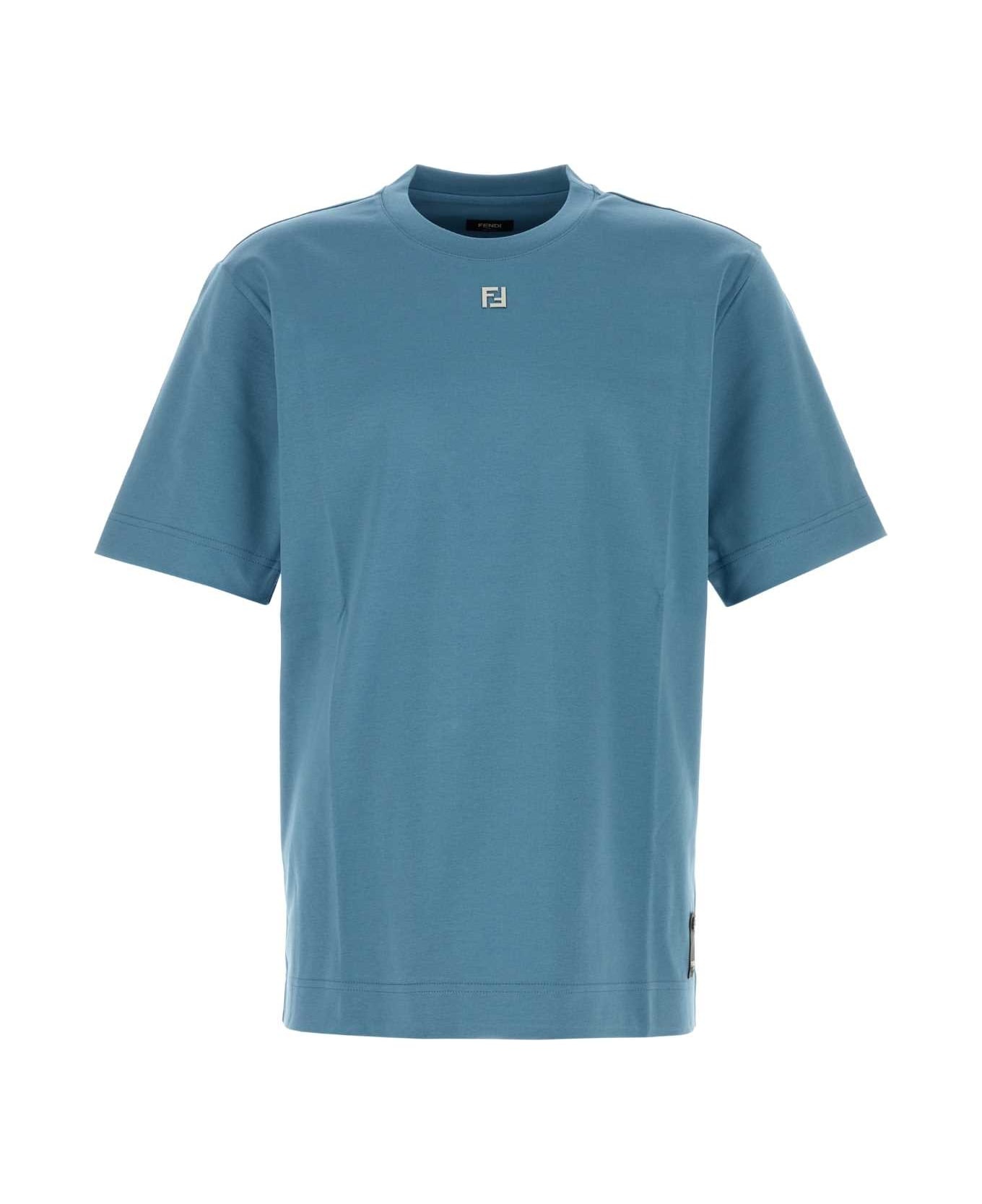 Air Force Blue Cotton T-shirt - 1