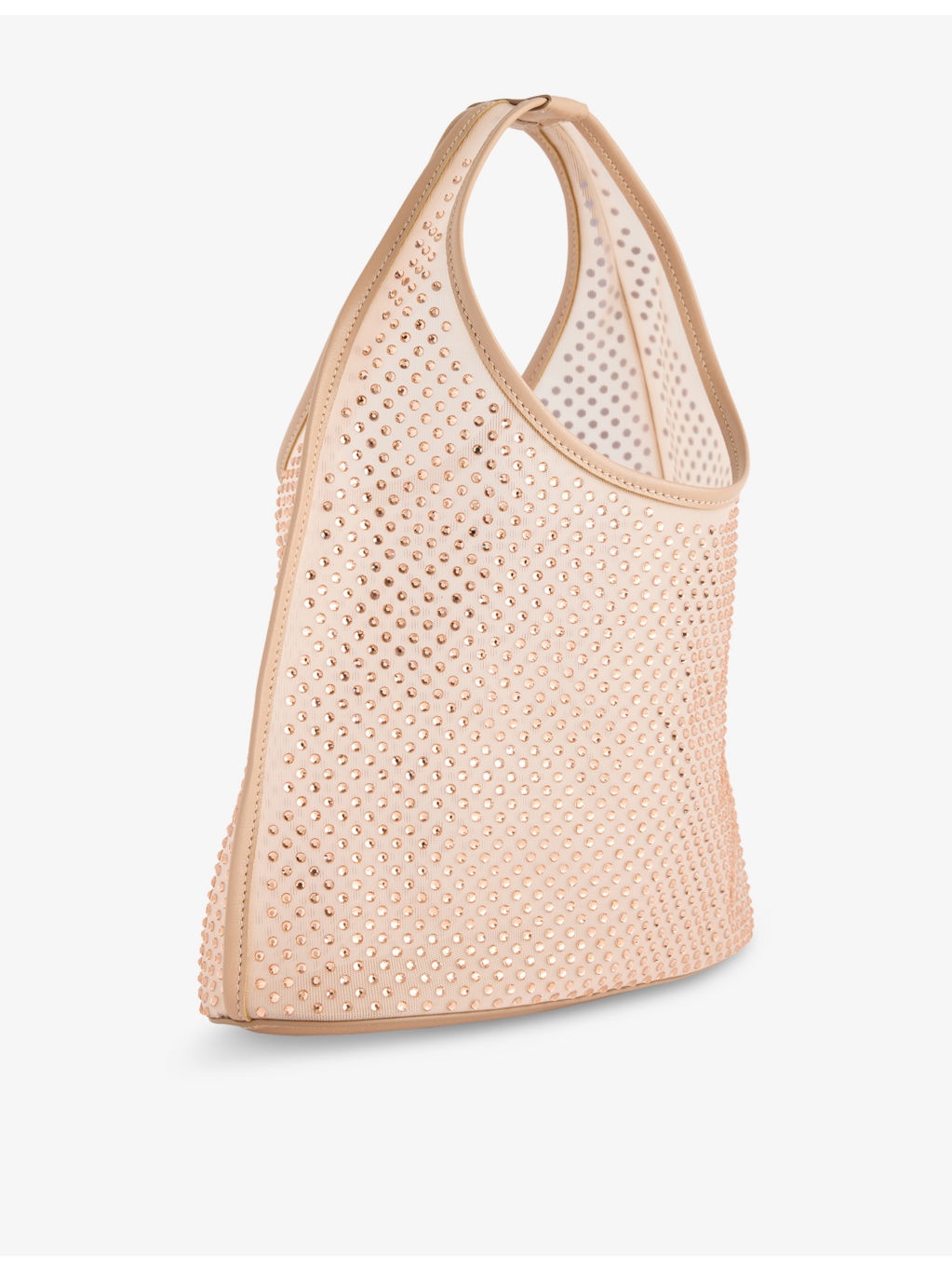 Crystal-Embellished Mini Mesh Tote Bag - 4