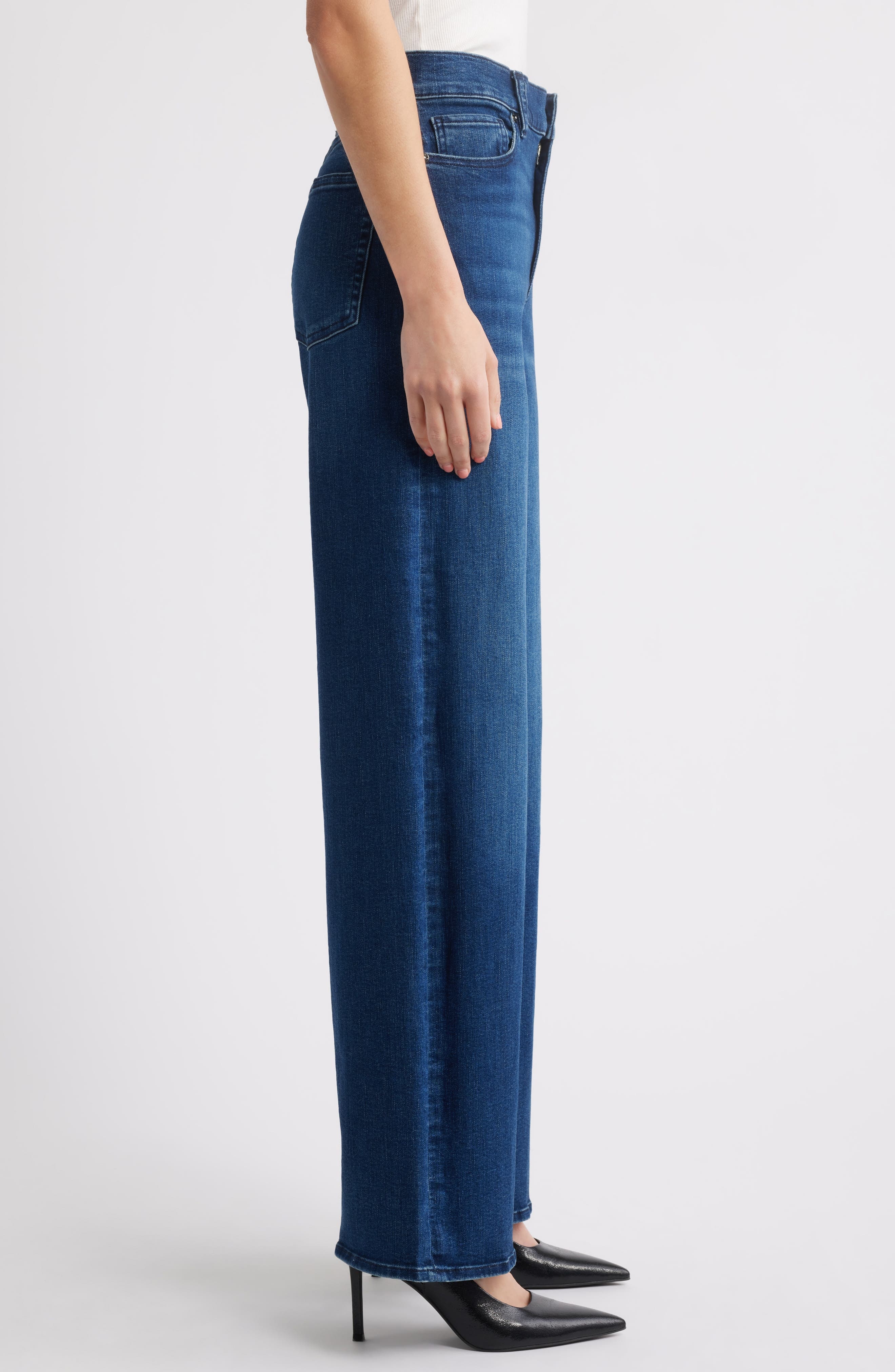 FRAME Le Slim Palazzo High Waist Wide Leg Jeans in Keepsake at Nordstrom - 3