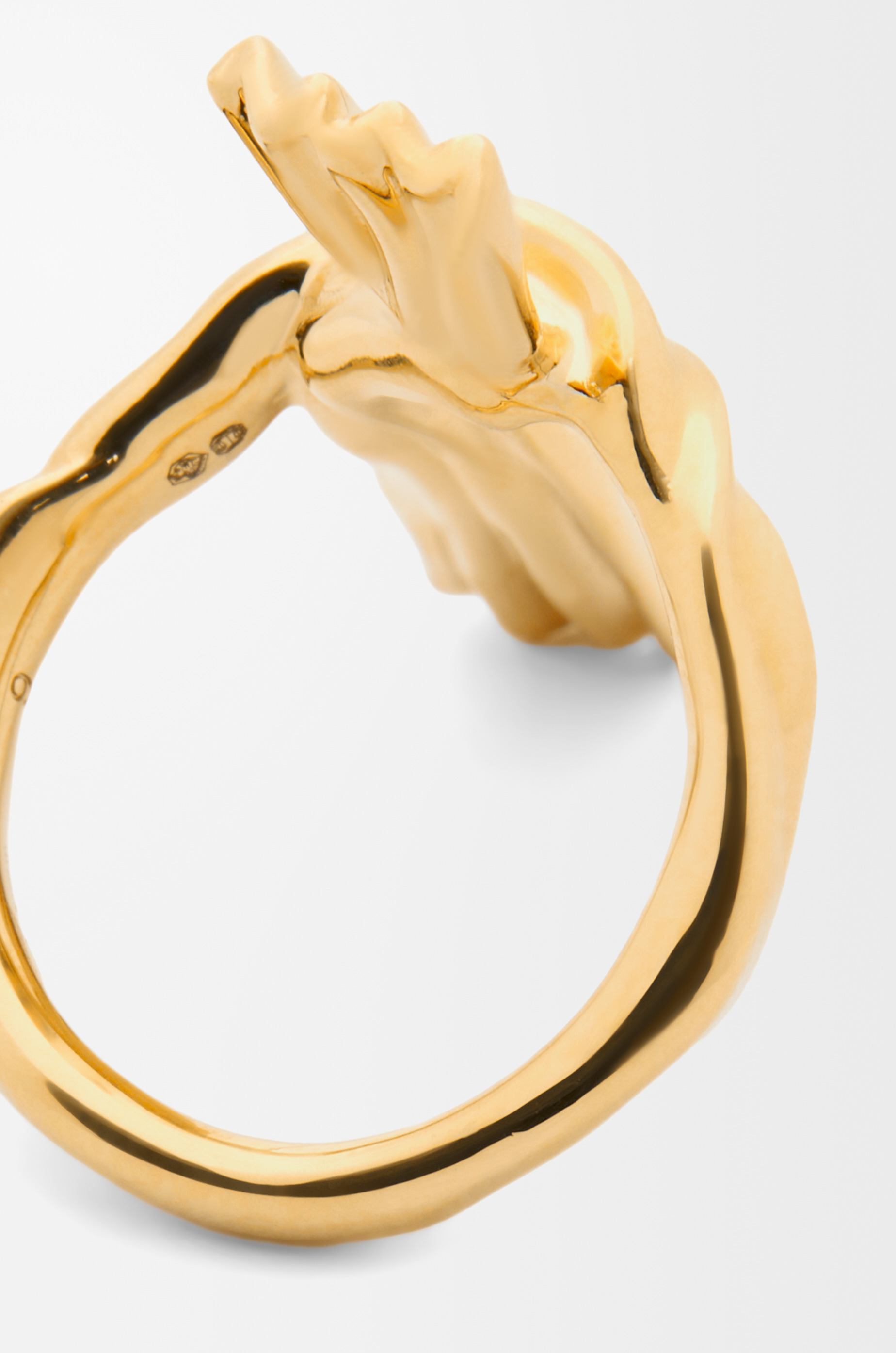 Knuckle Not ring in gold - 7