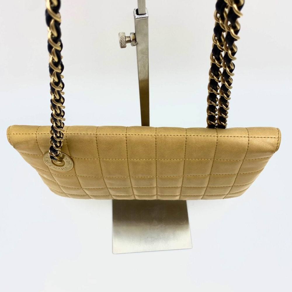 Chanel No.8 Beige Chocolate Bar Chain Shoulder Bag - 5