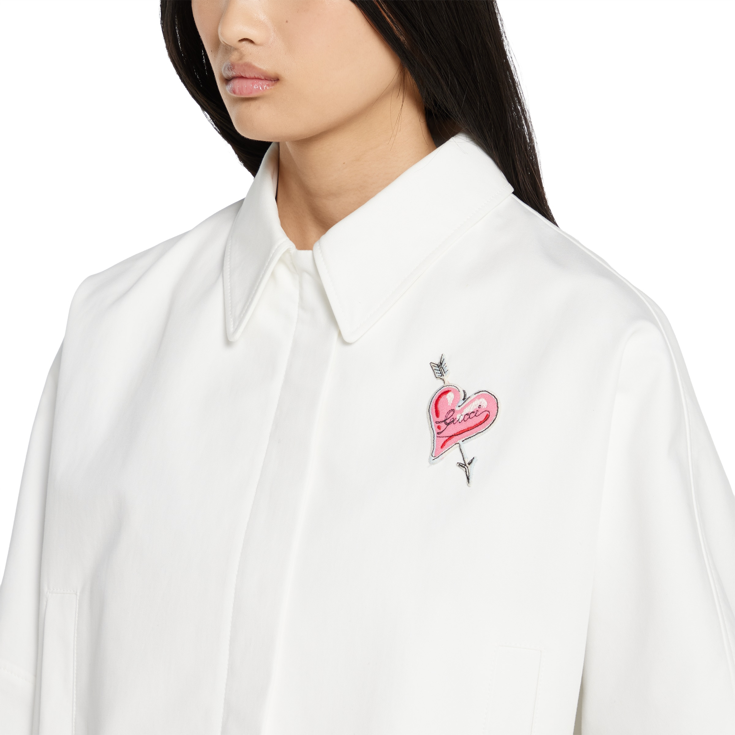 Cotton canvas jacket with patch - 5