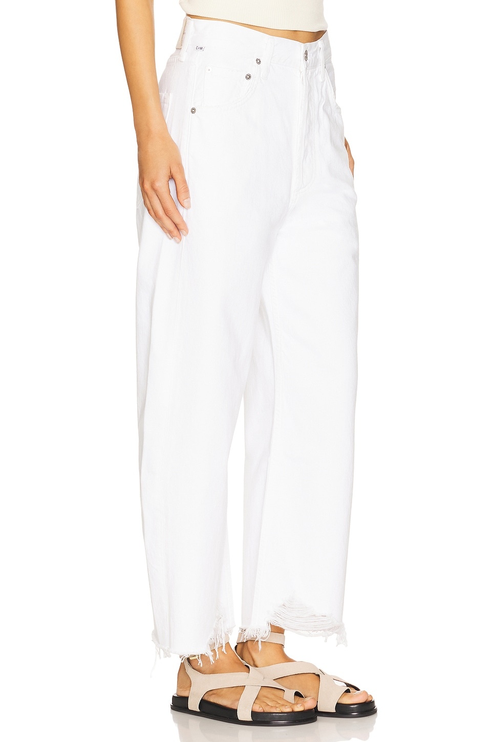 Ayla Undone Hem Crop - 2