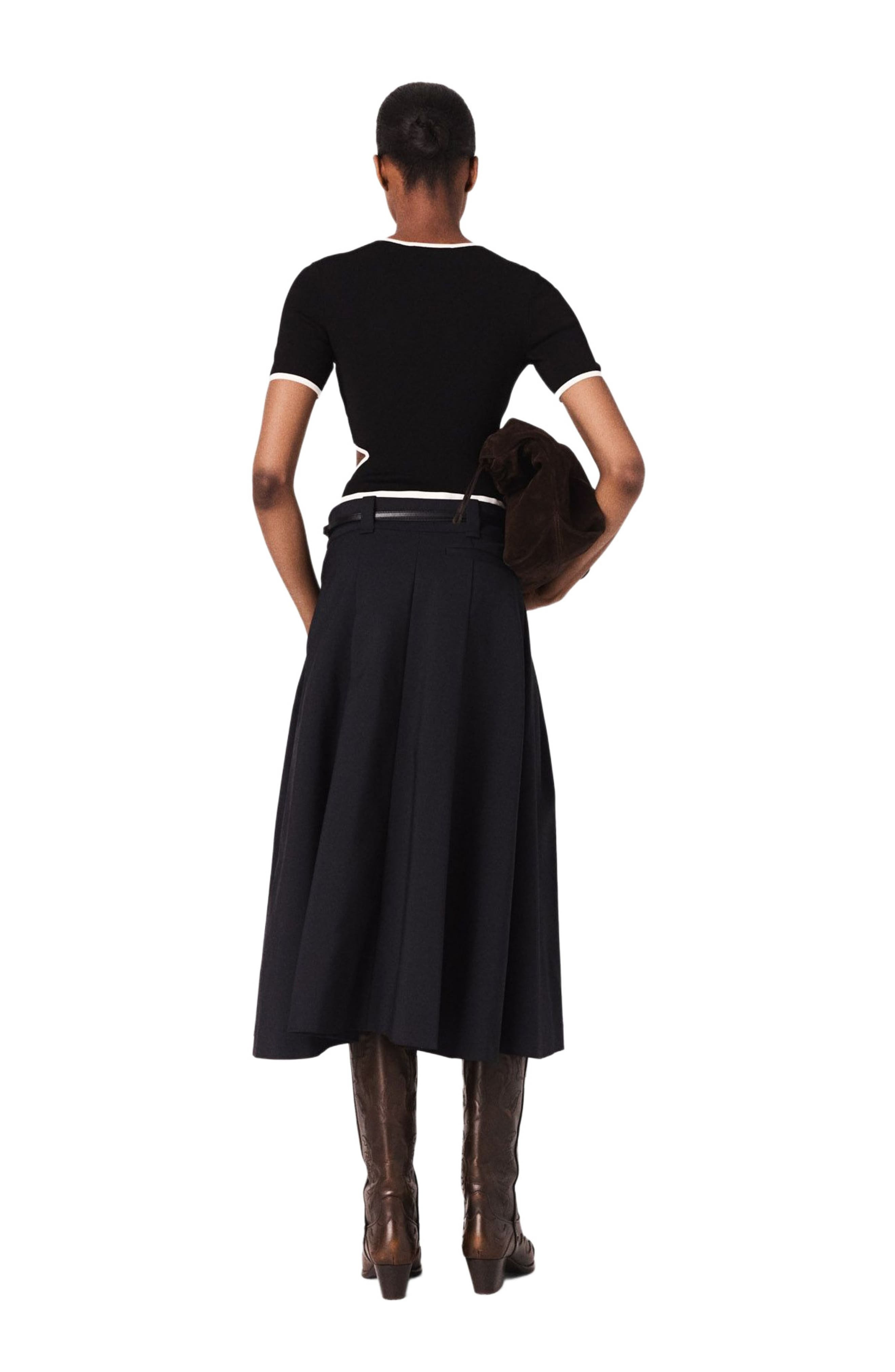 maje Openwork knit bodysuit in Black at Nordstrom - 3