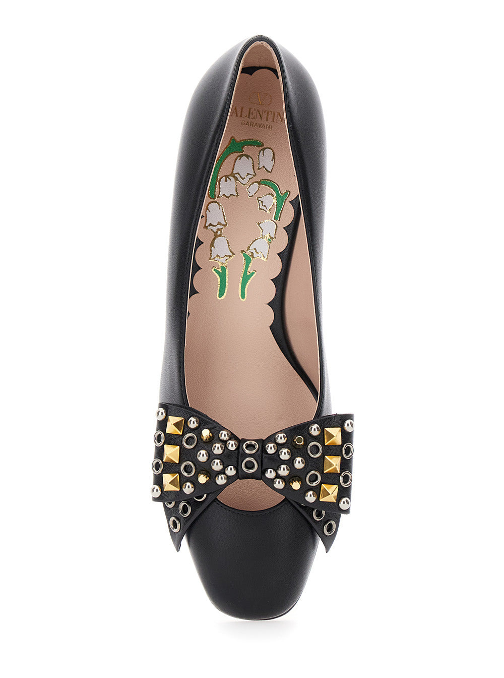 Valentino Garavani Women Pump | Valentino Garavani Bowow | T. 45 | Capretto/A.Silver-A.Brass Mix Stu - 4