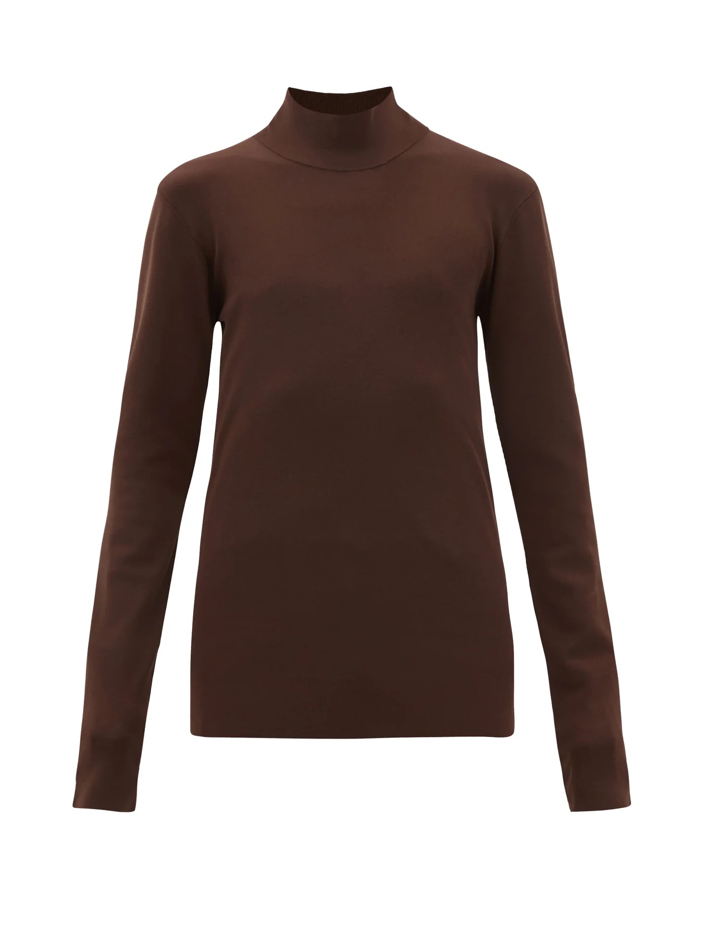 High-neck jersey sweater - 1