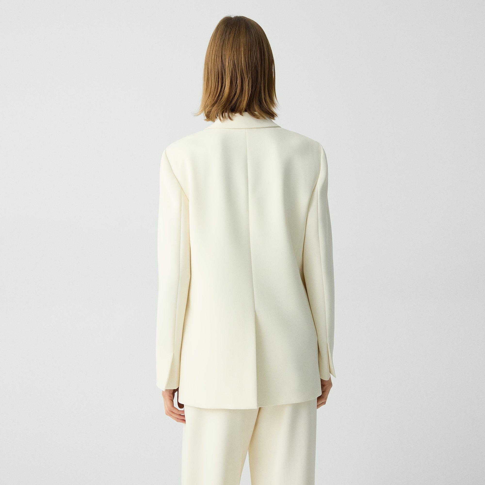 Relaxed Double-Breasted Blazer in Admiral Crepe - 4