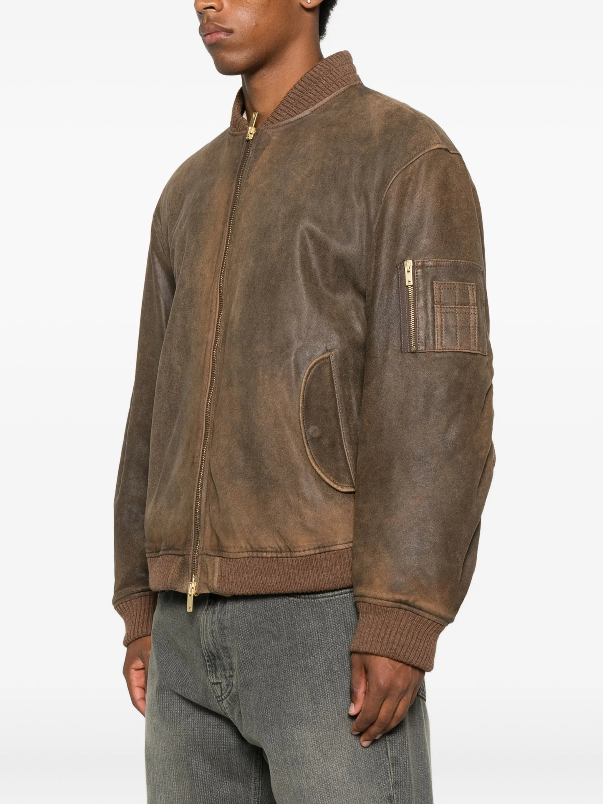 Golden Goose Zip-fastening Leather Jacket - 3