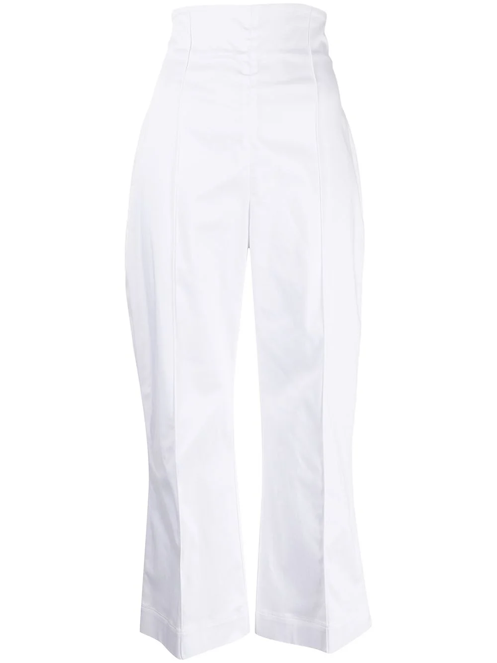piped-trim high-waisted trousers - 1