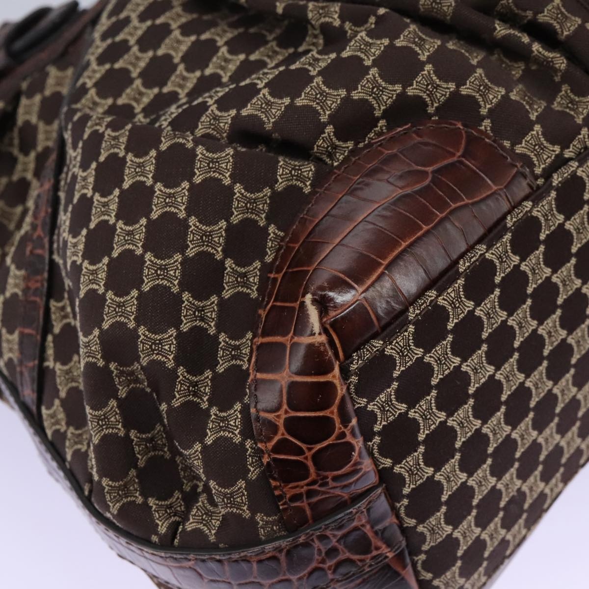 CELINE Macadam Canvas Tote Bag Brown - 15