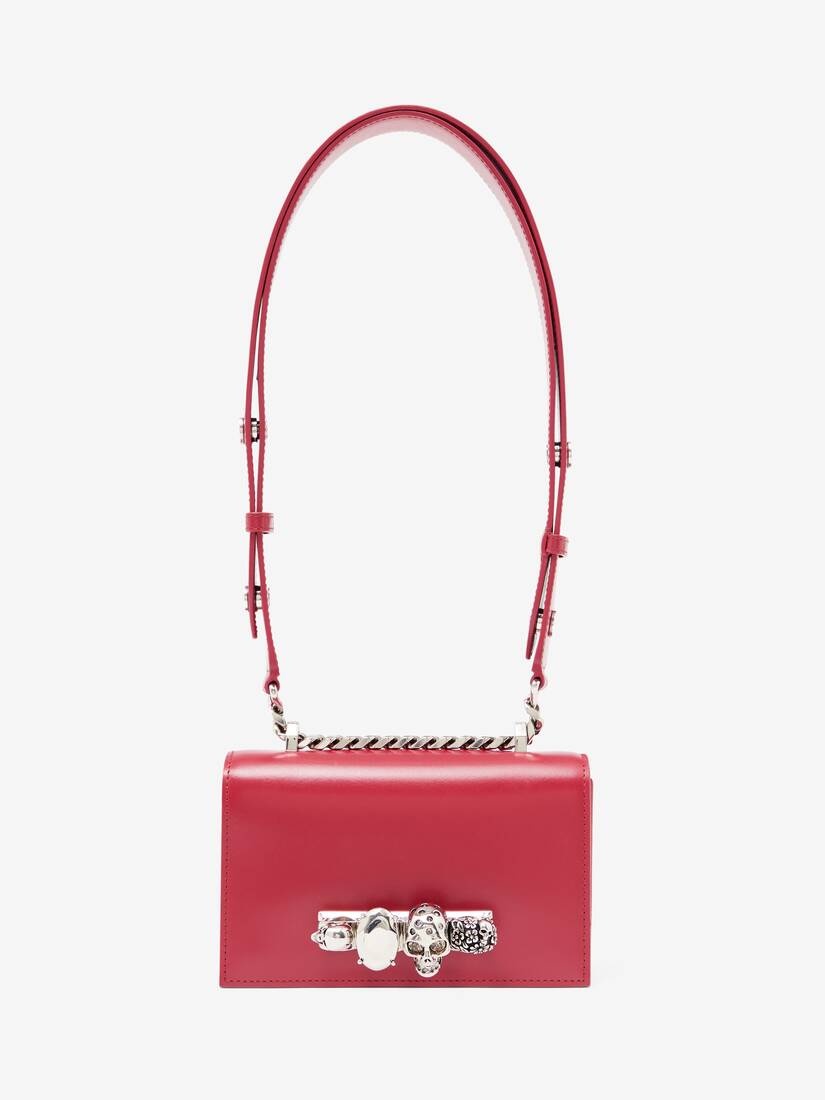 Women's The Biker Mini Jewelled Satchel in Lipstick Red - 5