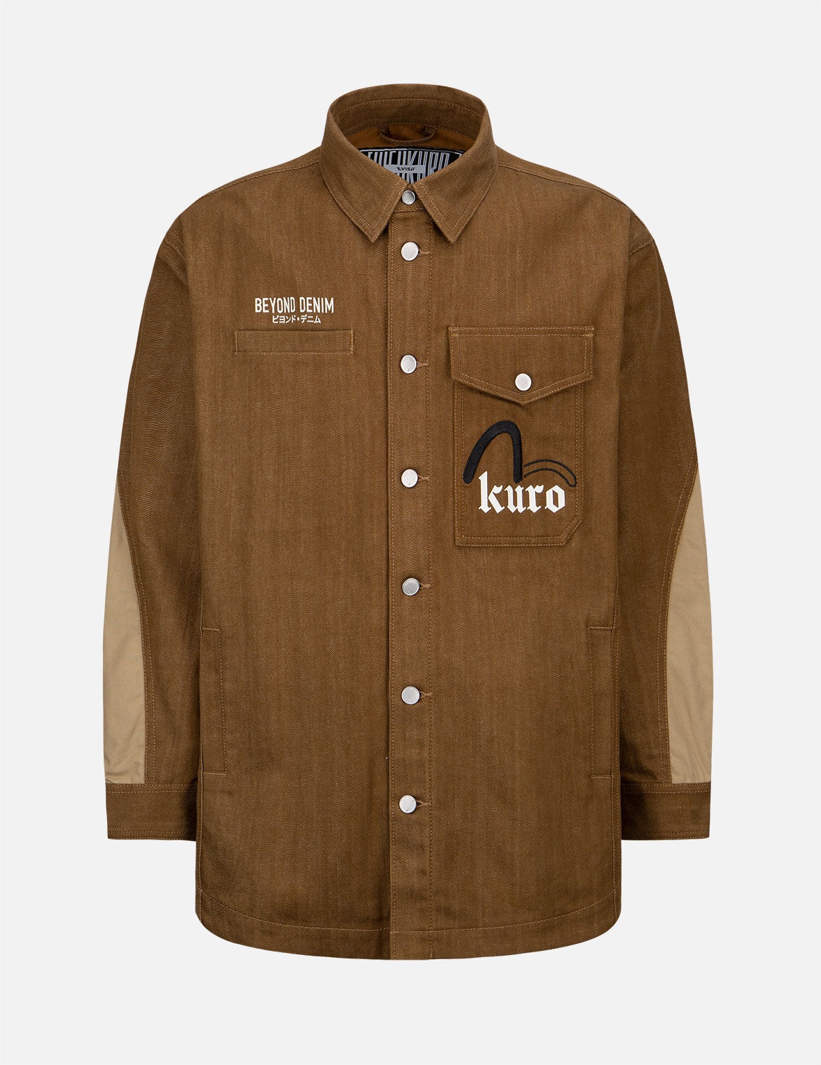 Sashiko Logo Embroidered Denim Shirt Jacket - 8