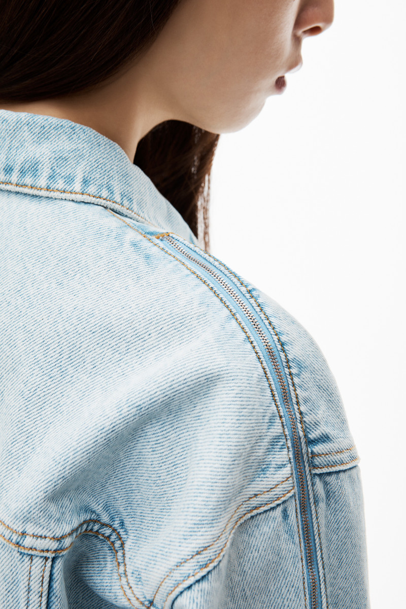 Zipped Sleeve Denim Trucker Jacket 6