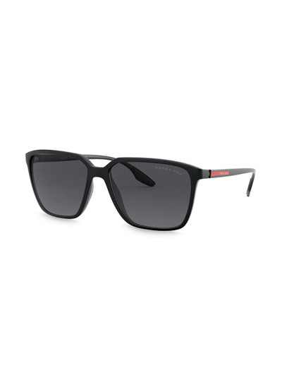 Prada polarized rectangular-frame sunglasses outlook